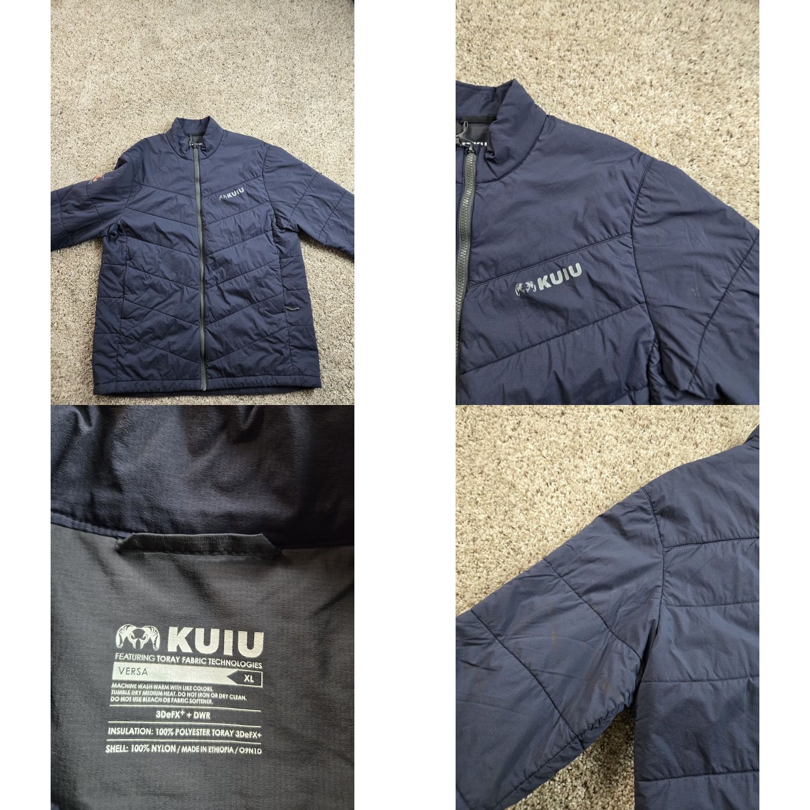 Vintage KUIU Versa Jacket XL Mens Blue Full Zip Insulated3DeFX+ Water Resistant Jacket Size US XL / EU 56 / 4 - 8 Thumbnail