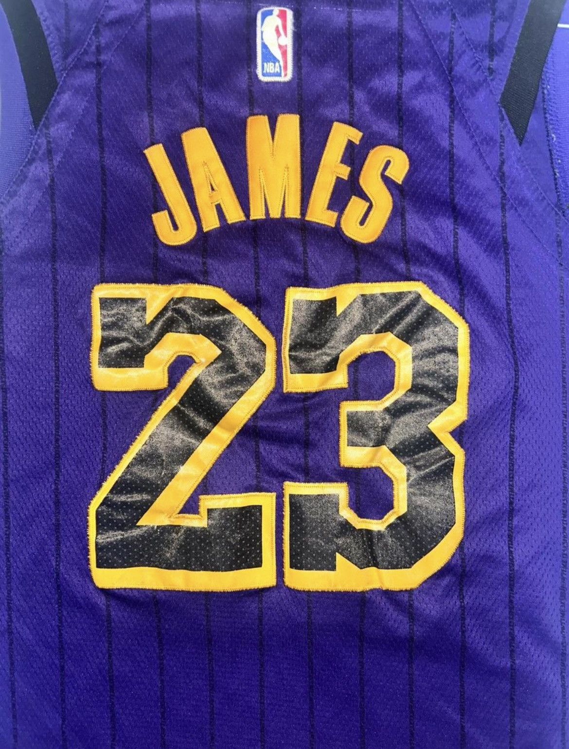 NBA × Nike × Vintage Nike NBA Swingman Lakers Lebron James Jersey SIZE 52 Size US XL / EU 56 / 4 - 4 Thumbnail