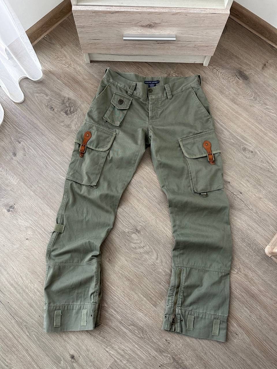 Polo Ralph Lauren × Vintage Vintage Polo Ralph Lauren Green Pocket Zip Cargo Pants Size US 36 / EU 52 - 5 Thumbnail