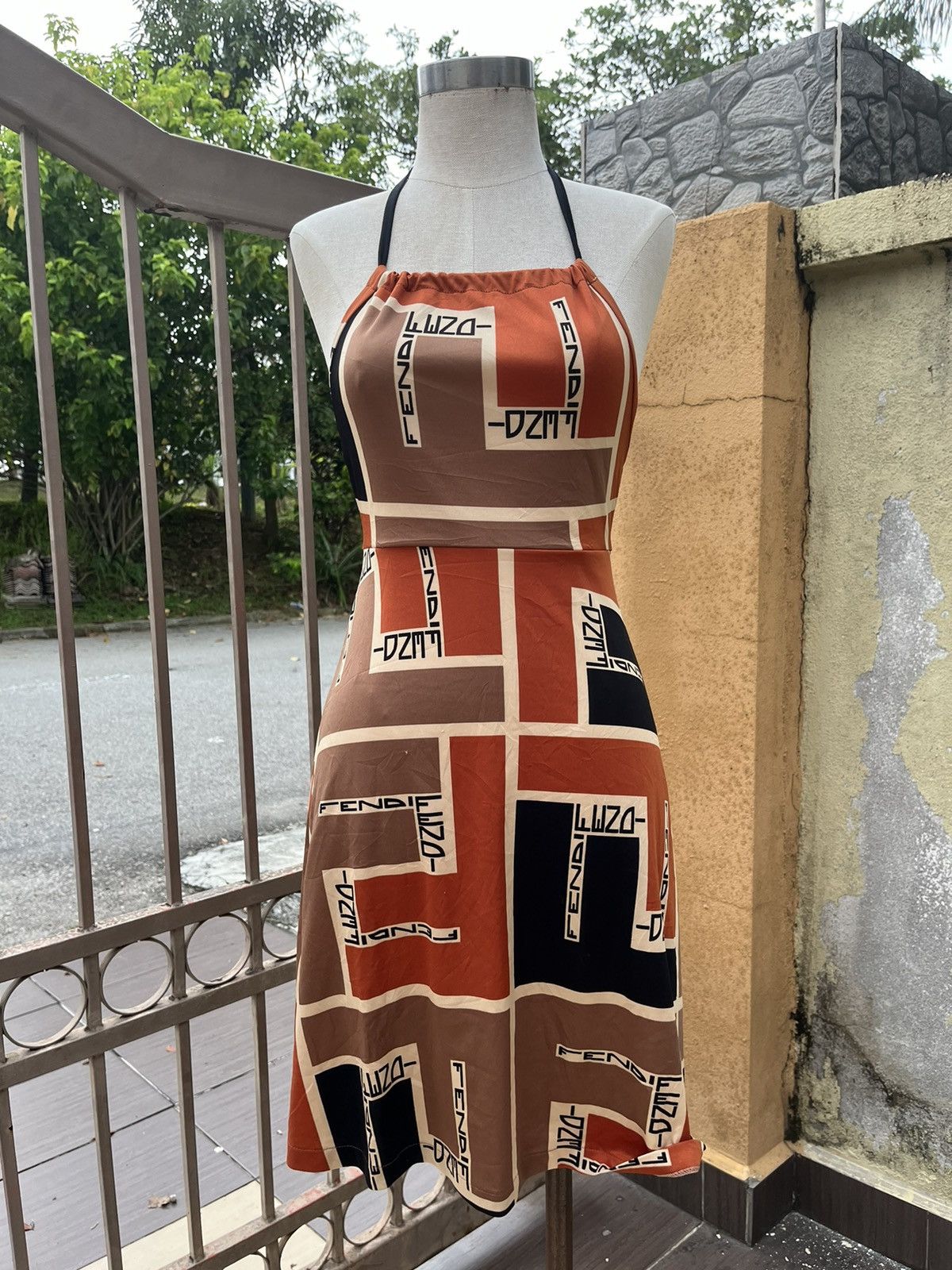 Fendi Retro logo print dress Size M / US 6-8 / IT 42-44 - 1 Thumbnail