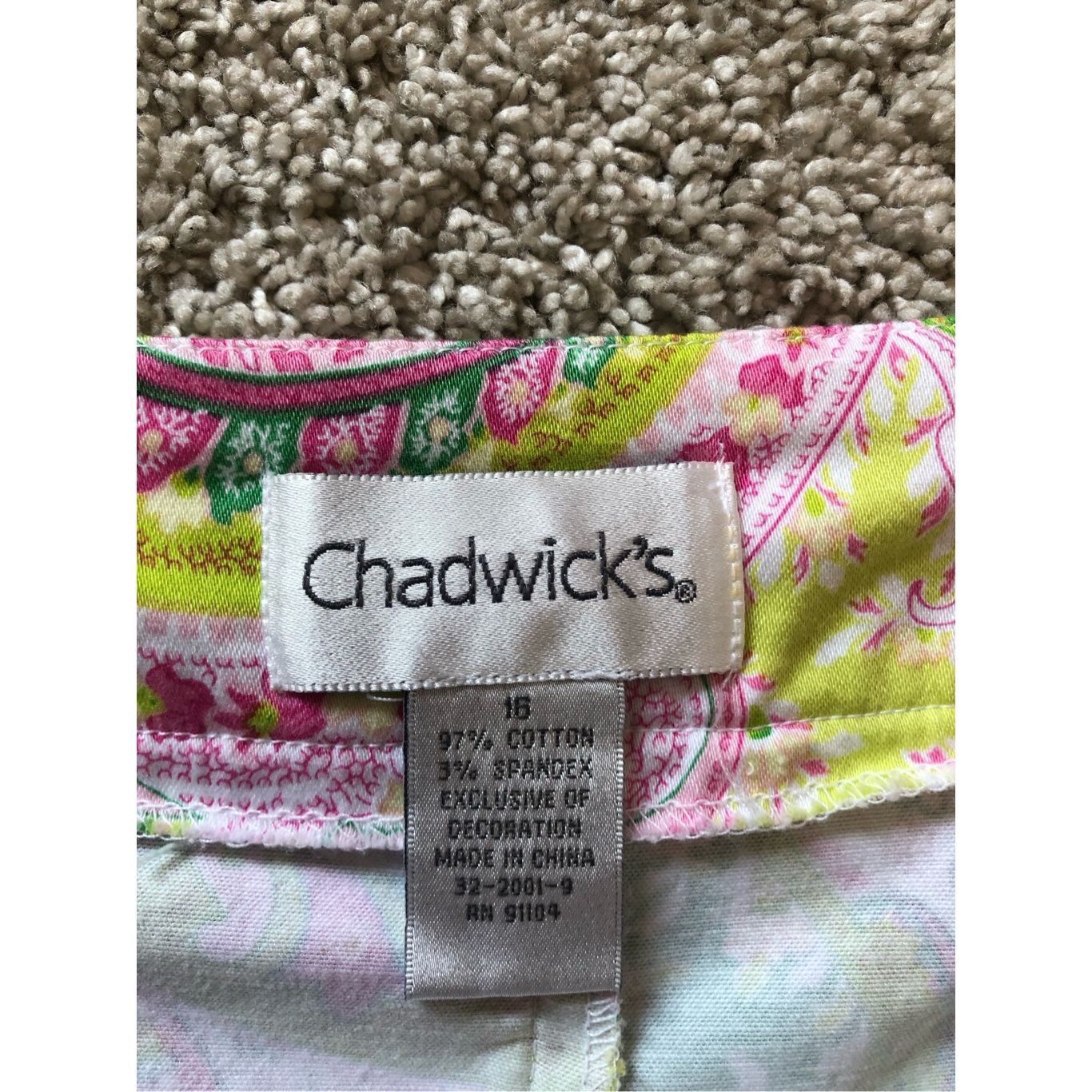 Other Chadwicks Women’s Pink and Green Paisley Knee Length Skirt S Size 38" / US 16 / IT 52 - 6 Thumbnail