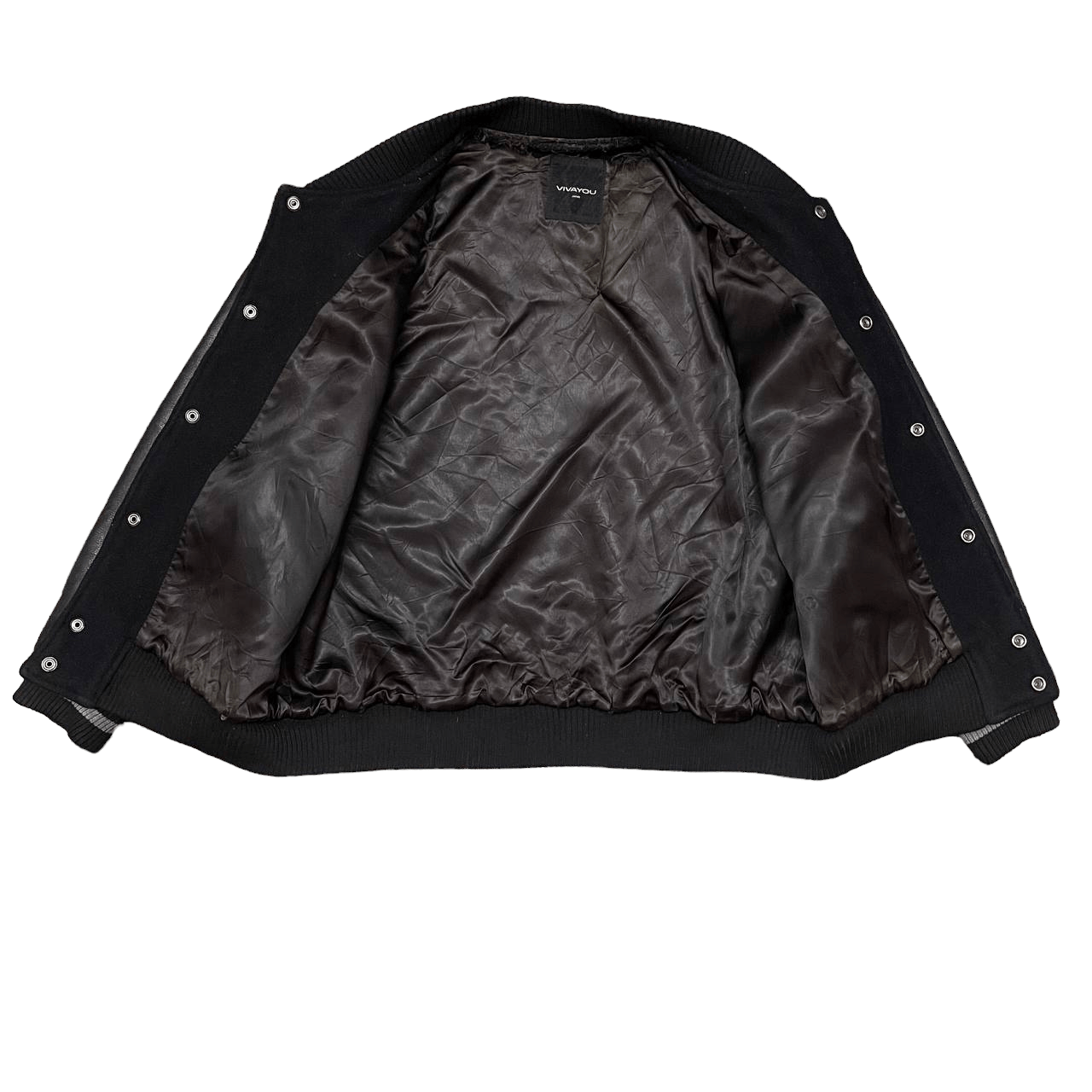 Japanese Brand Vintage Japanese Vivayou Wool Varsity Jacket Leather Sleeve Size US M / EU 48-50 / 2 - 9 Thumbnail