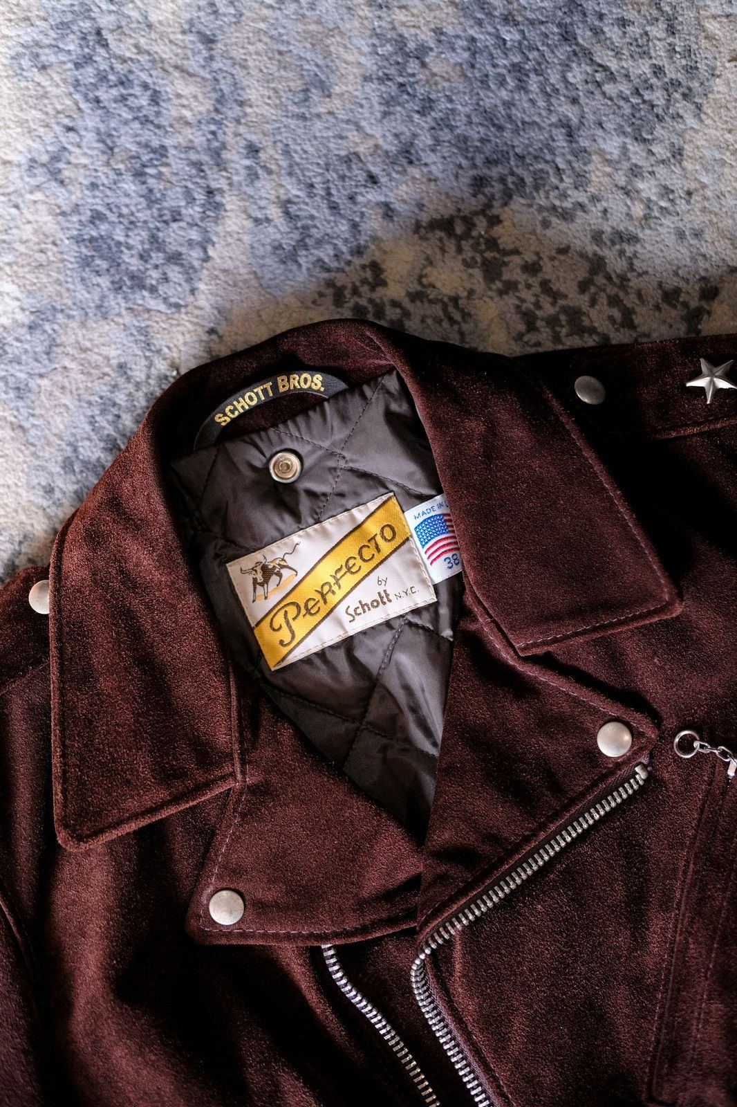 Schott Schott One Star Suede 613UA Jacket Made in Usa Size US M / EU 48-50 / 2 - 2 Thumbnail