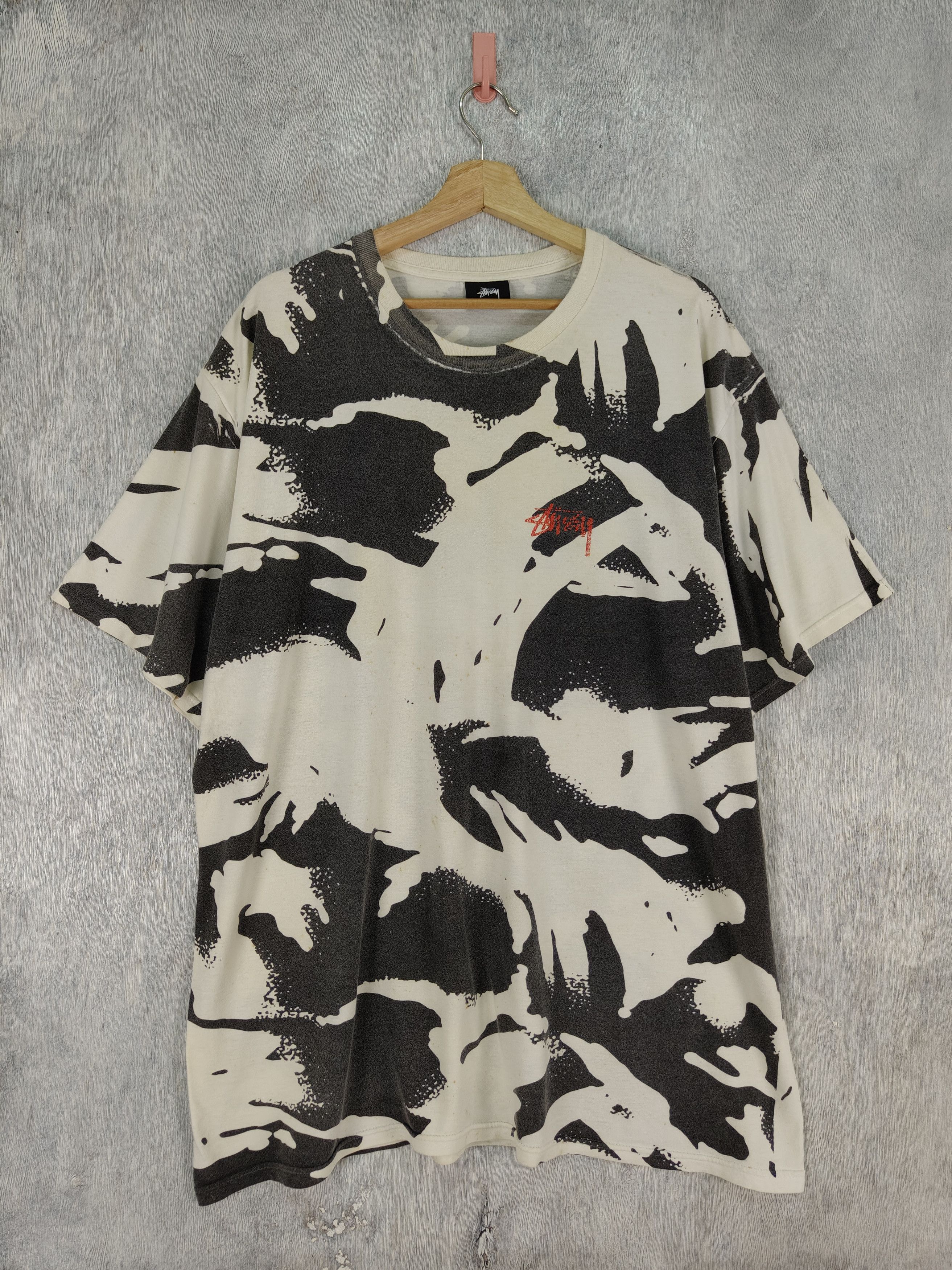 Stussy × Vintage Vintage Stussy Camo Style Streetwear Shirt Size US XL / EU 56 / 4 - 1 Thumbnail