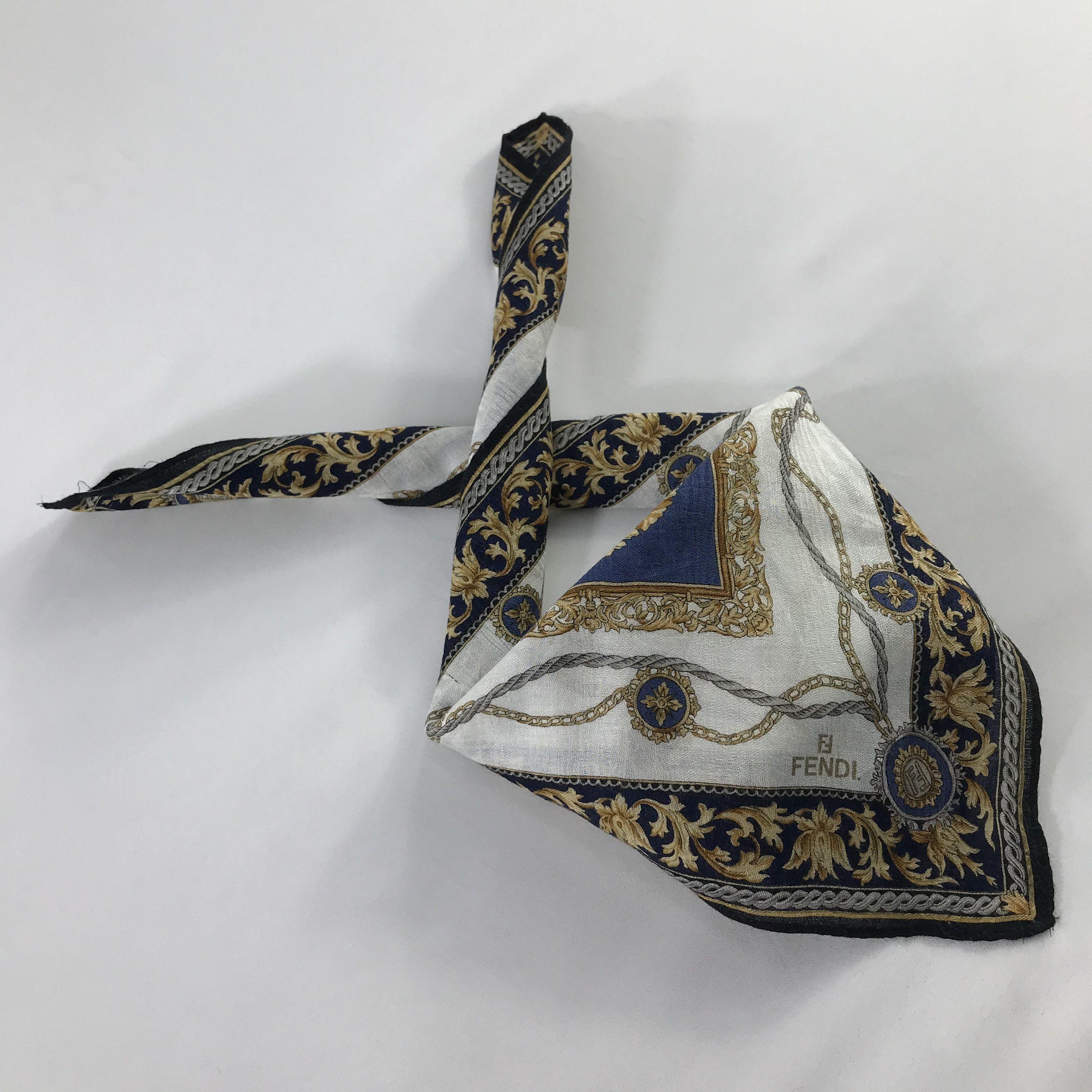 Vintage Vintage Fendi Bandana / Handkerchief / Neckerchief - S614 Size ONE SIZE - 4 Thumbnail