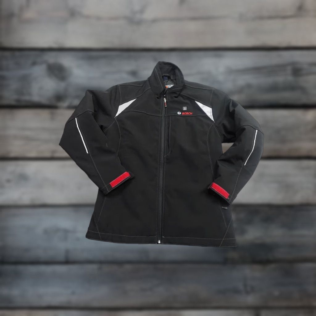 Vintage Bosch Heated Jacket Mens Large Black Soft Shell Untested Factory Reconditioned Size L / US 10 / IT 46 - 1 Thumbnail