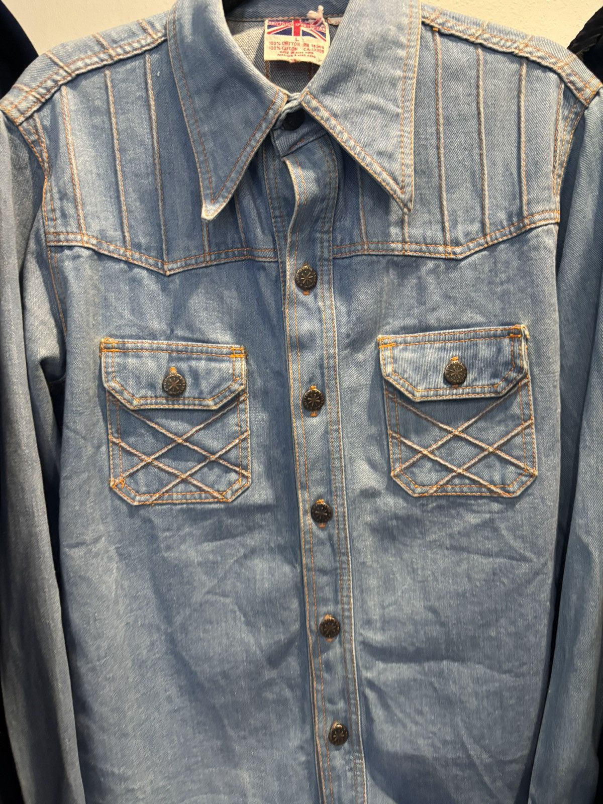 Japanese Brand BRITTANIA SPORTSWEAR Western Denim Jacket (L) 🇬🇧 Size US L / EU 52-54 / 3 - 10 Thumbnail