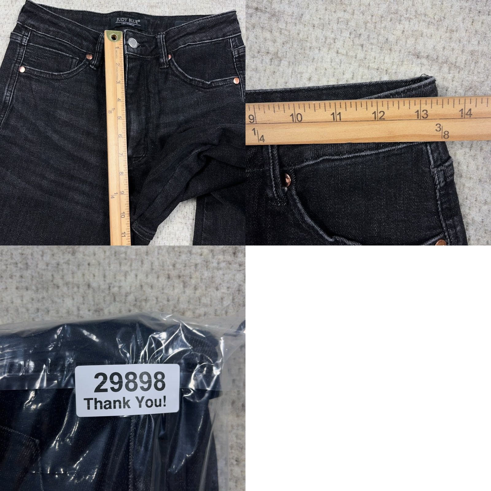 Vintage Judy Blue Jeans Women 5 27 Straight Leg Relaxed Fit Black Wash Frayed Raw Hem - Vintage? No Size 27" / US 4 / IT 40 - 9 Thumbnail