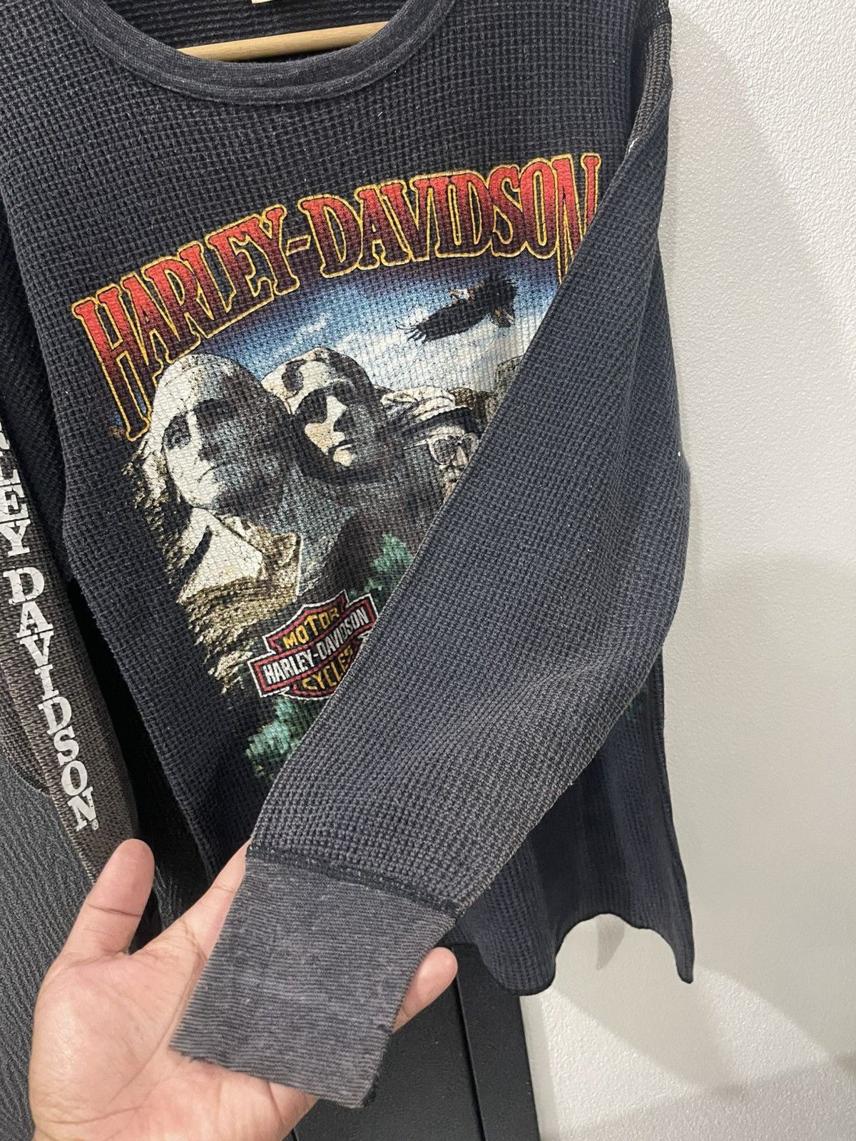 Harley Davidson Vintage Harley Davidson Longsleeve Distressed Knit Size US S / EU 44-46 / 1 - 11 Thumbnail