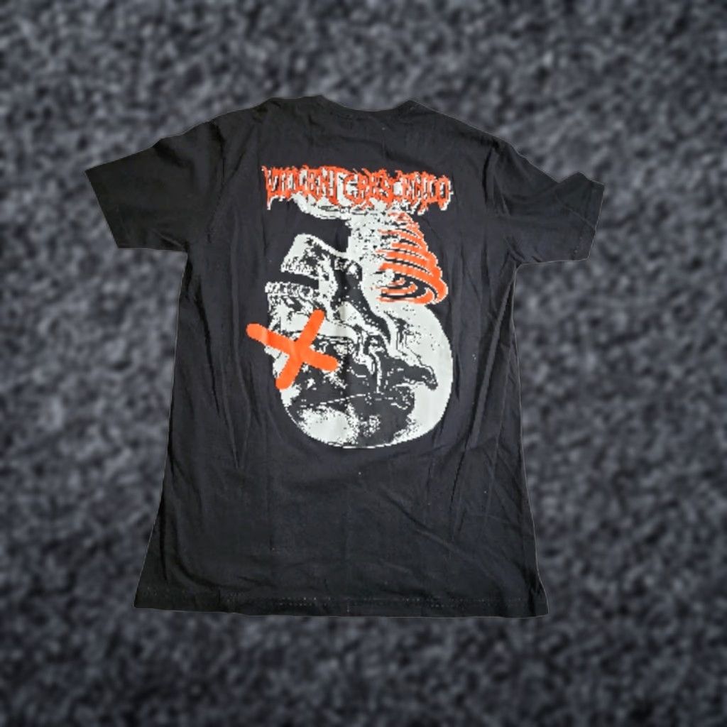 Vintage Gala Mens L T-Shirt Black Cotton Blend Logo Short Sleeve Crew Neck 90s Goth Grunge Retro University USA Vintage Noご Size US L / EU 52-54 / 3 - 1 Thumbnail