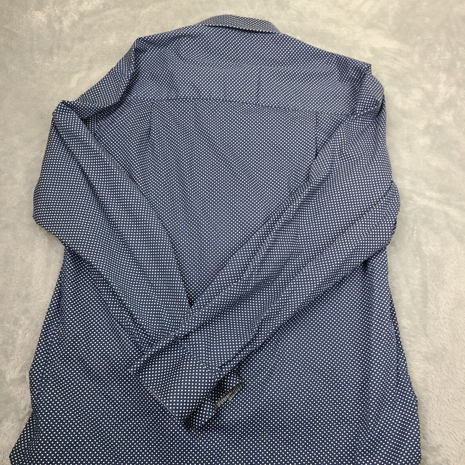 Other Nick Graham Modern Stretch Navy Polka Dot Cotton Dress Shir Size US M / EU 48-50 / 2 - 5 Thumbnail
