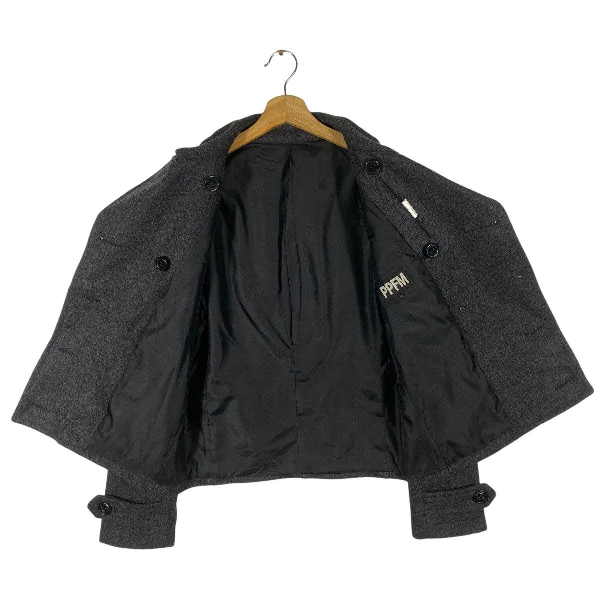 Japanese Brand × PPFM × Vintage Vintage Ppfm Peacoat Button Jacket S Size Darkgrey Colour Size US S / EU 44-46 / 1 - 6 Thumbnail
