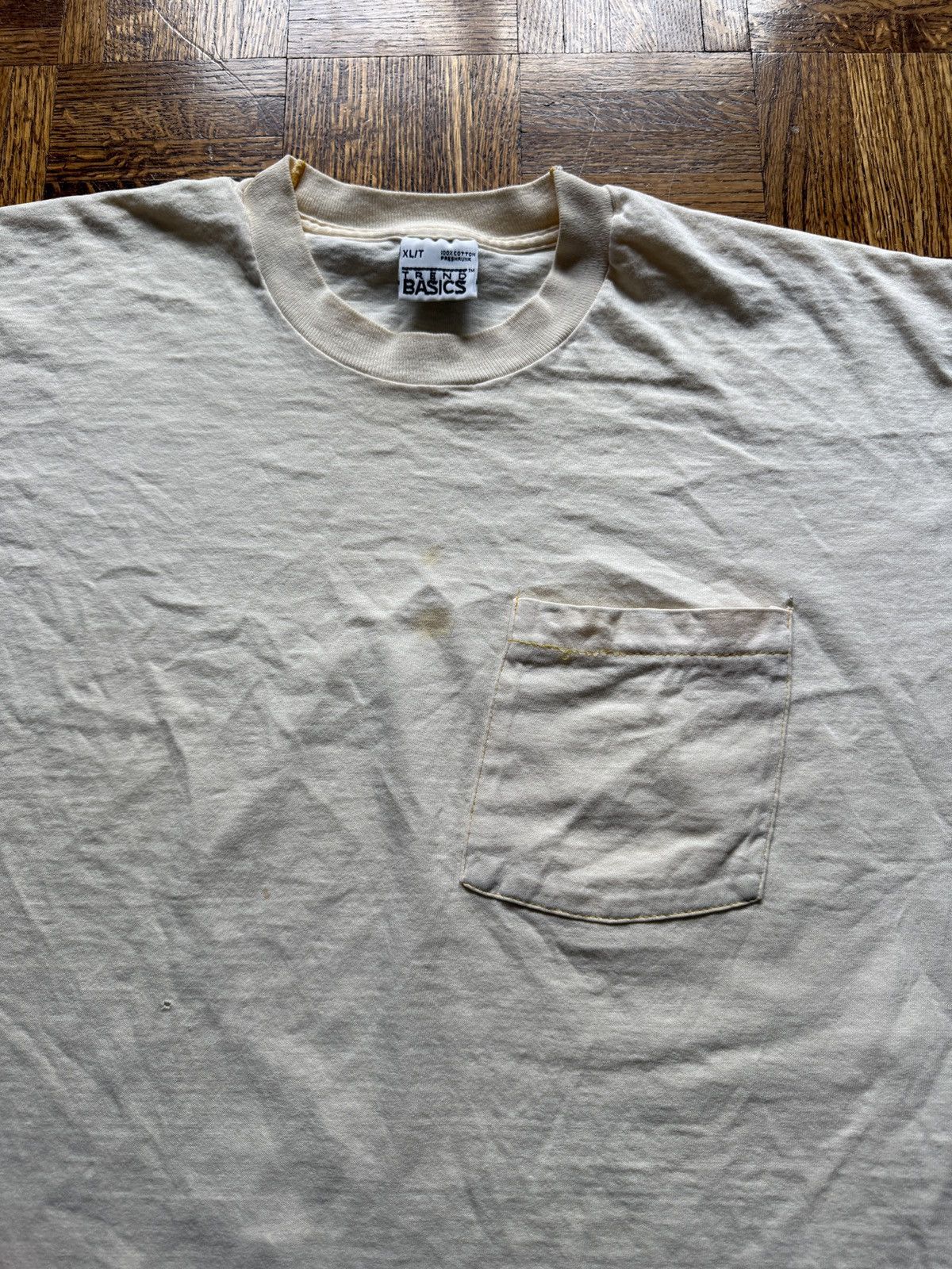 Vintage Vintage 90s Blank Selvedge Pocket Tee Size US XL / EU 56 / 4 - 3 Thumbnail