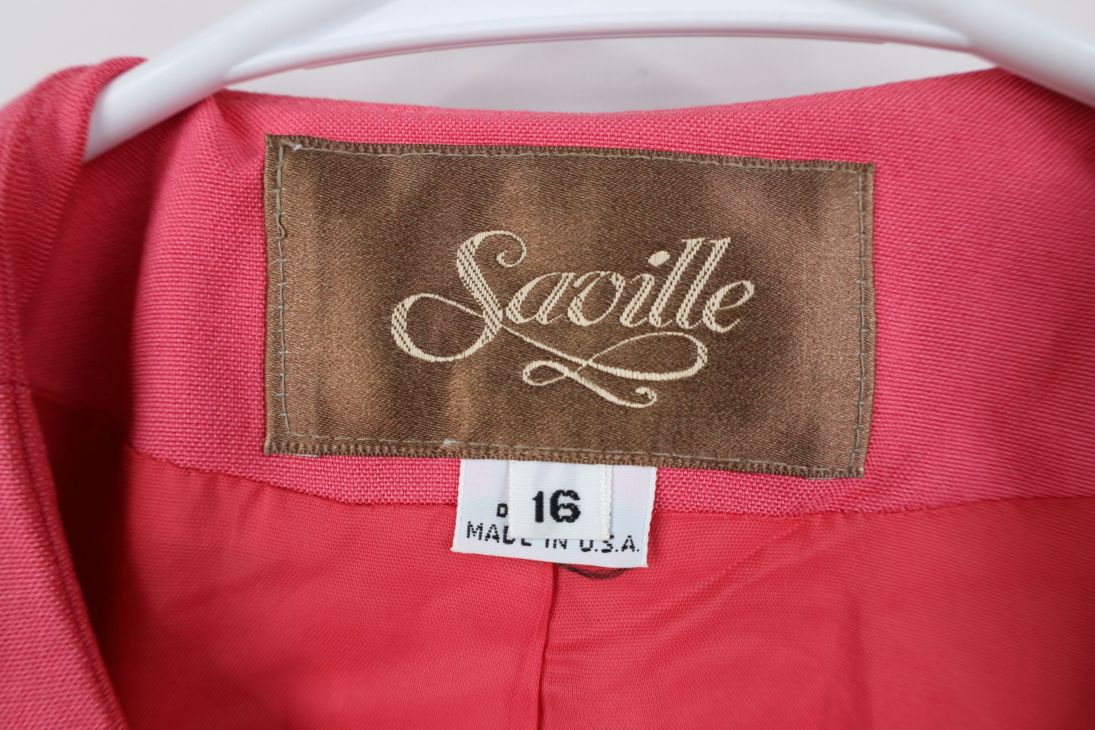 Vintage Vintage 80s 90s Streetwear Wool Blazer Suit Jacket Pink USA Size XXL / US 16-18 / IT 52-54 - 4 Thumbnail