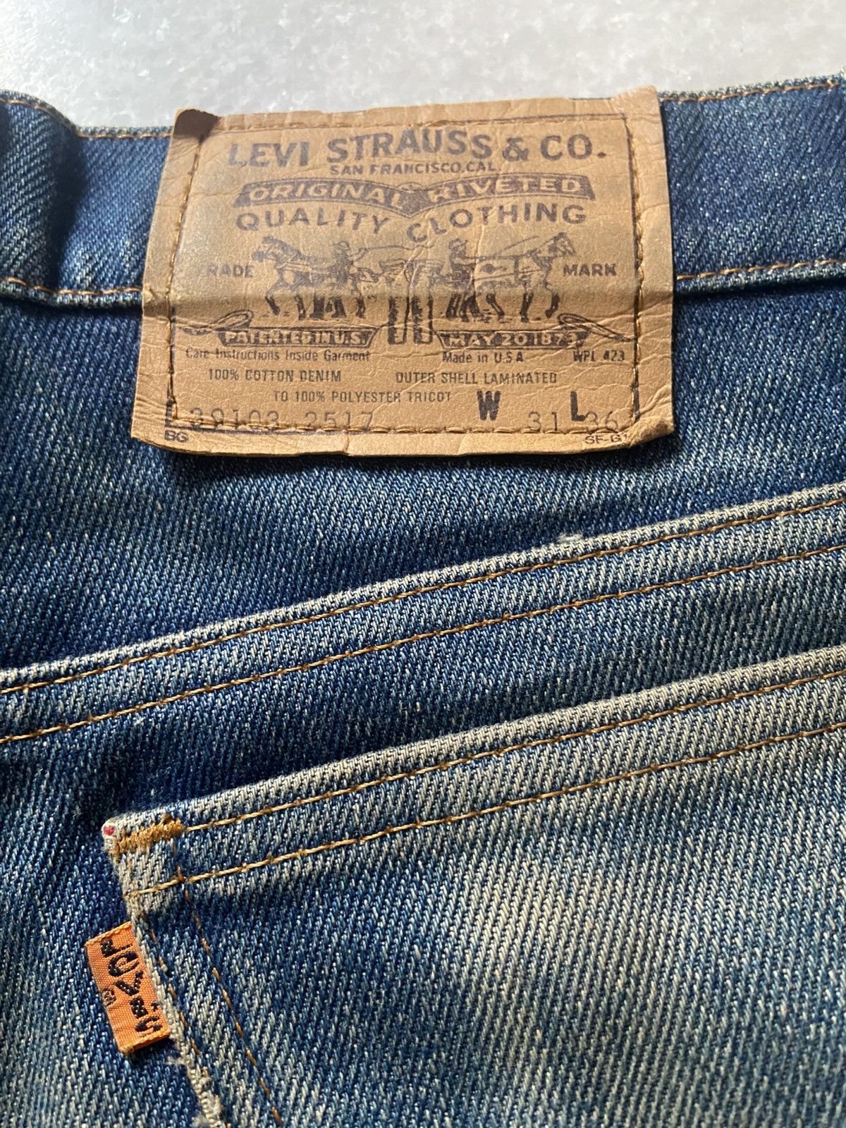 Levi's Vintage Levis 2517 Orange Tab Jeans Flannel Lined Insulated Size US 31 - 6 Thumbnail
