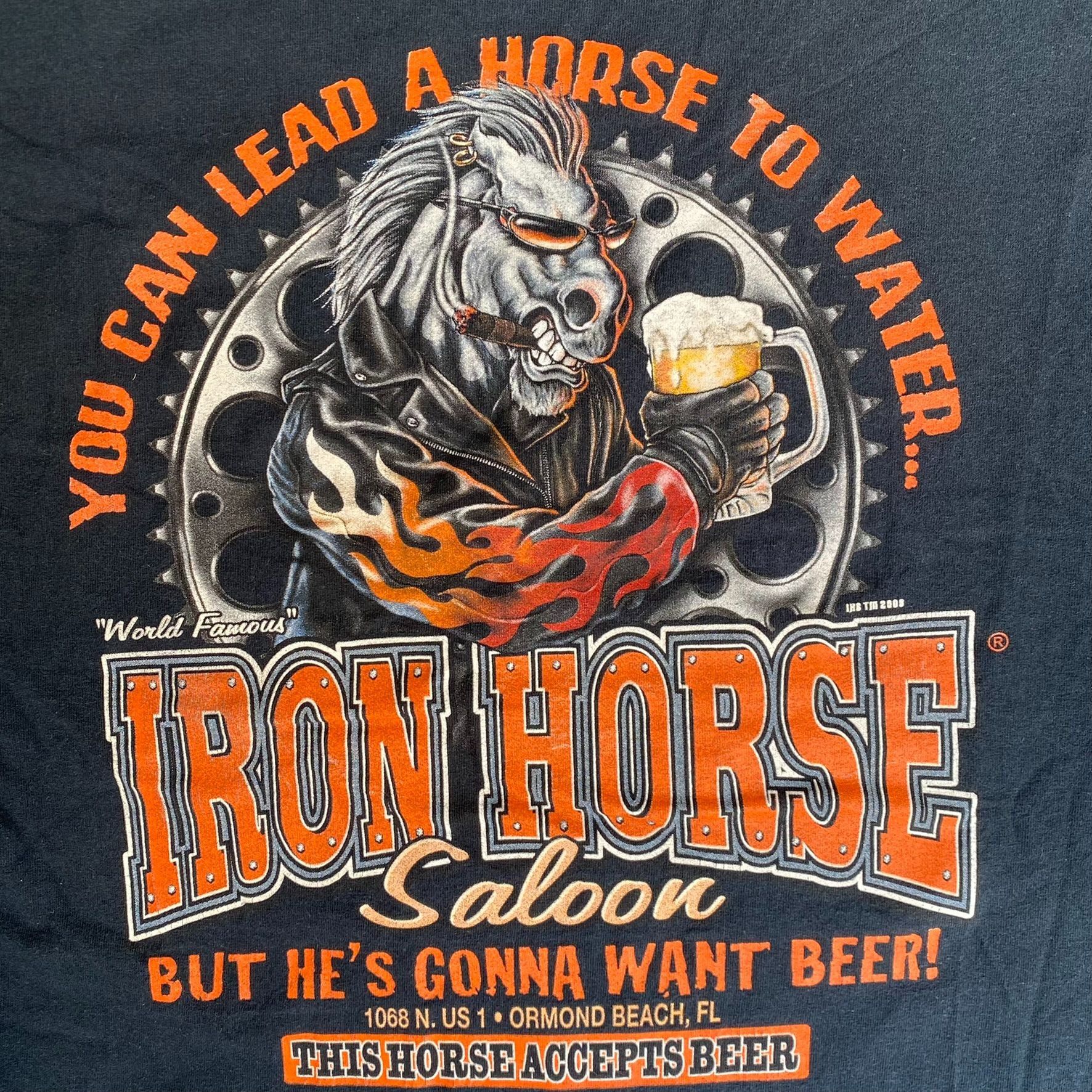 Vintage Vintage Y2K Iron Horse Saloon Shirt Punk Long Sleeve Tee Size US L / EU 52-54 / 3 - 7 Thumbnail