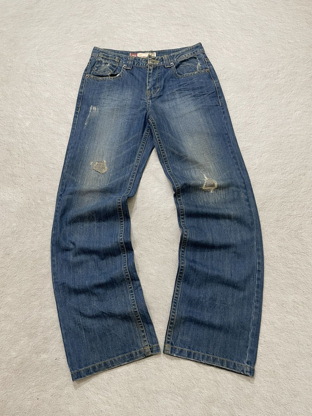 Kapital 2000s Diesel Flare Denim Distressed Wash Jeans Ifsix LGB Y2K Size US 30 / EU 46 - 1 Thumbnail