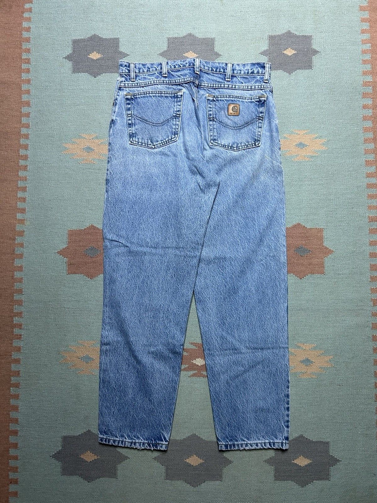 Vintage Vtg Carhartt jeans loose relaxed tapered B17 skater 34x31 Size US 34 / EU 50 - 7 Thumbnail
