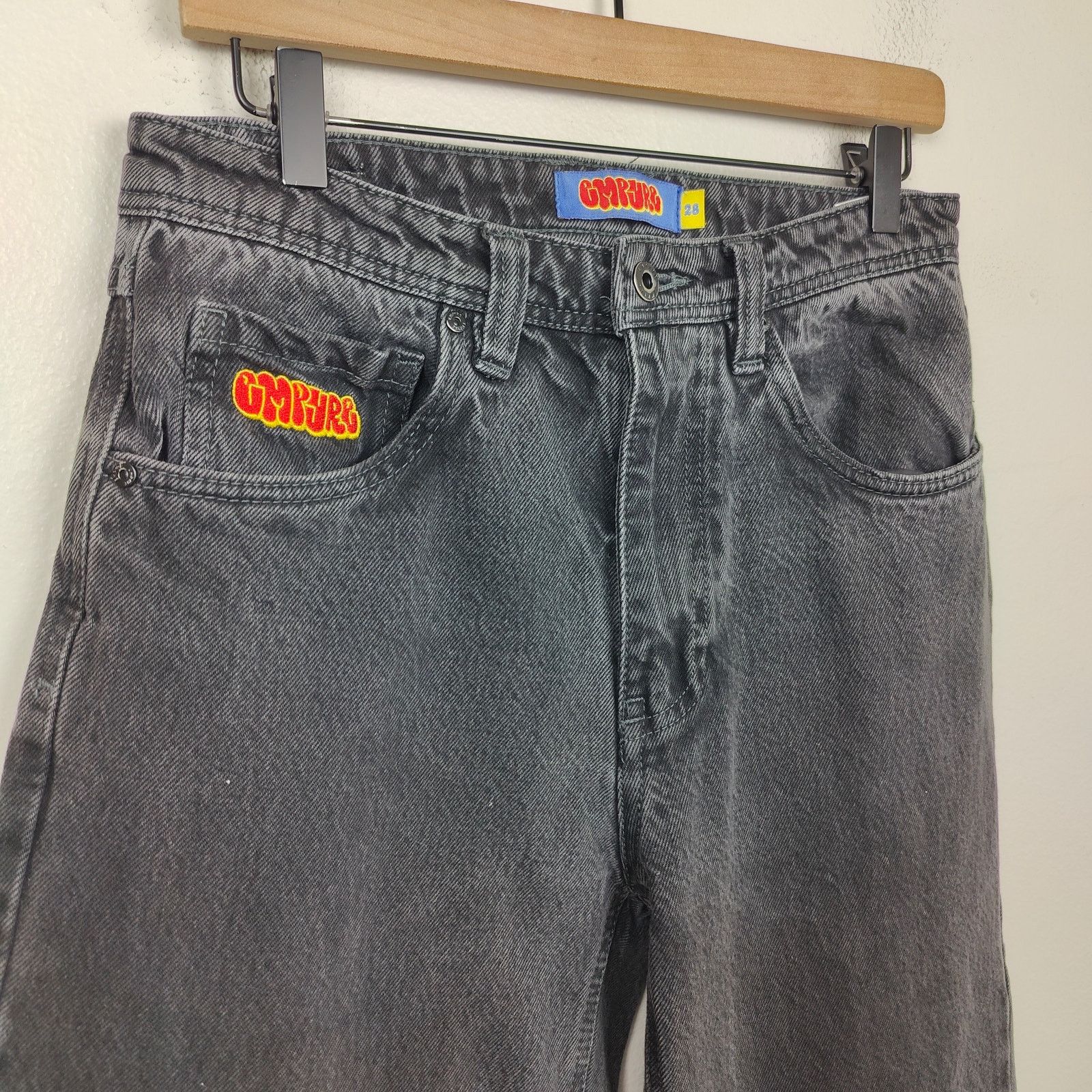 Empyre Empyre Barrel Jeans Womens 28 Charcoal Black Wash Balloon Size 28" / US 6 / IT 42 - 2 Thumbnail