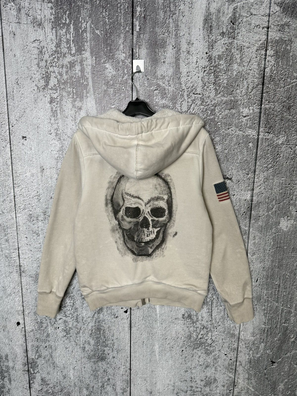 True Religion True Religion Sherpa Lined Full Zip Hoodie Skull Big Logo Size L / US 10 / IT 46 - 11 Thumbnail