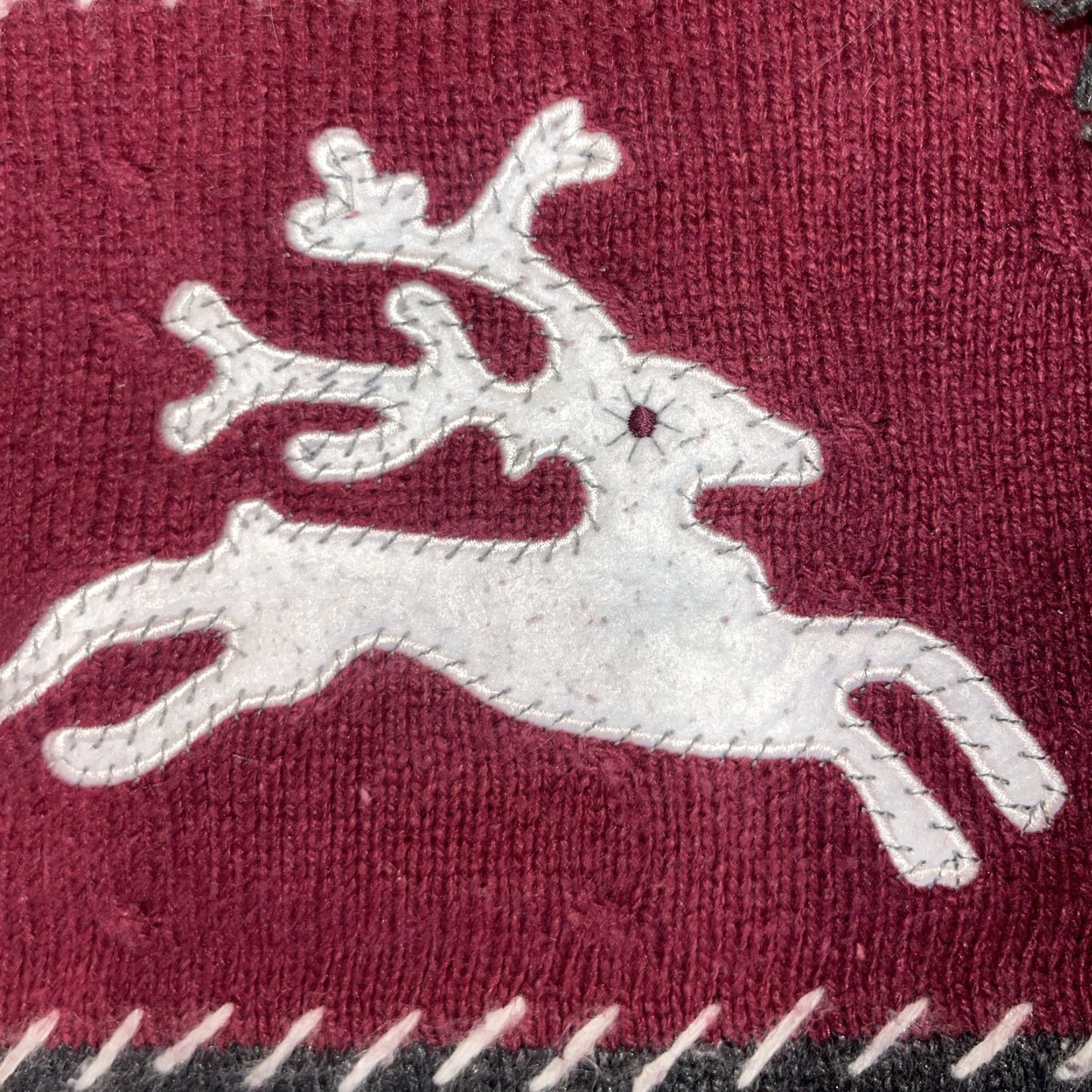 Vintage VINTAGE North Crest Winter Christmas Knit Vest Sweater Women's XL 18 Maroon Gray Holiday Wool Ramie Nylon Acrylic Mens? Size XL / US 12-14 / IT 48-50 - 6 Thumbnail