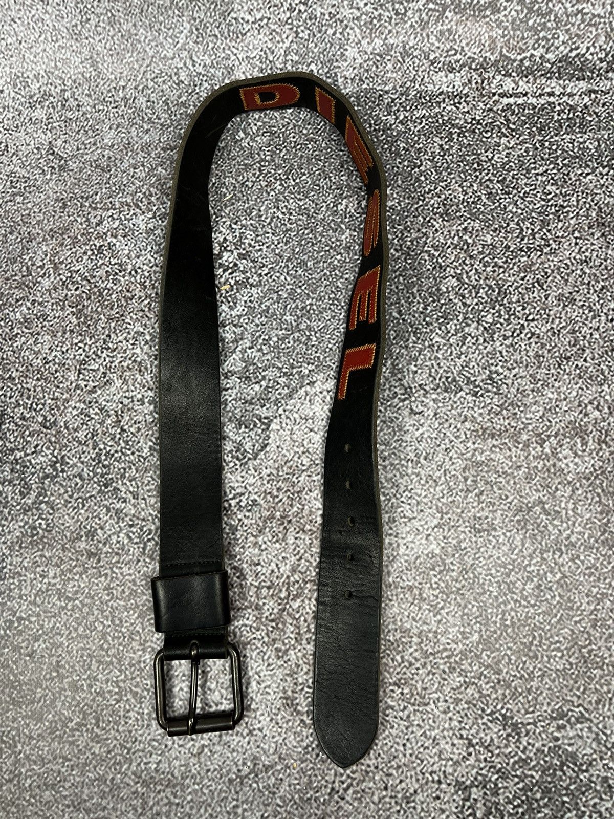 Diesel Leather Archive Belt 85 big letters made in Italy - Belts