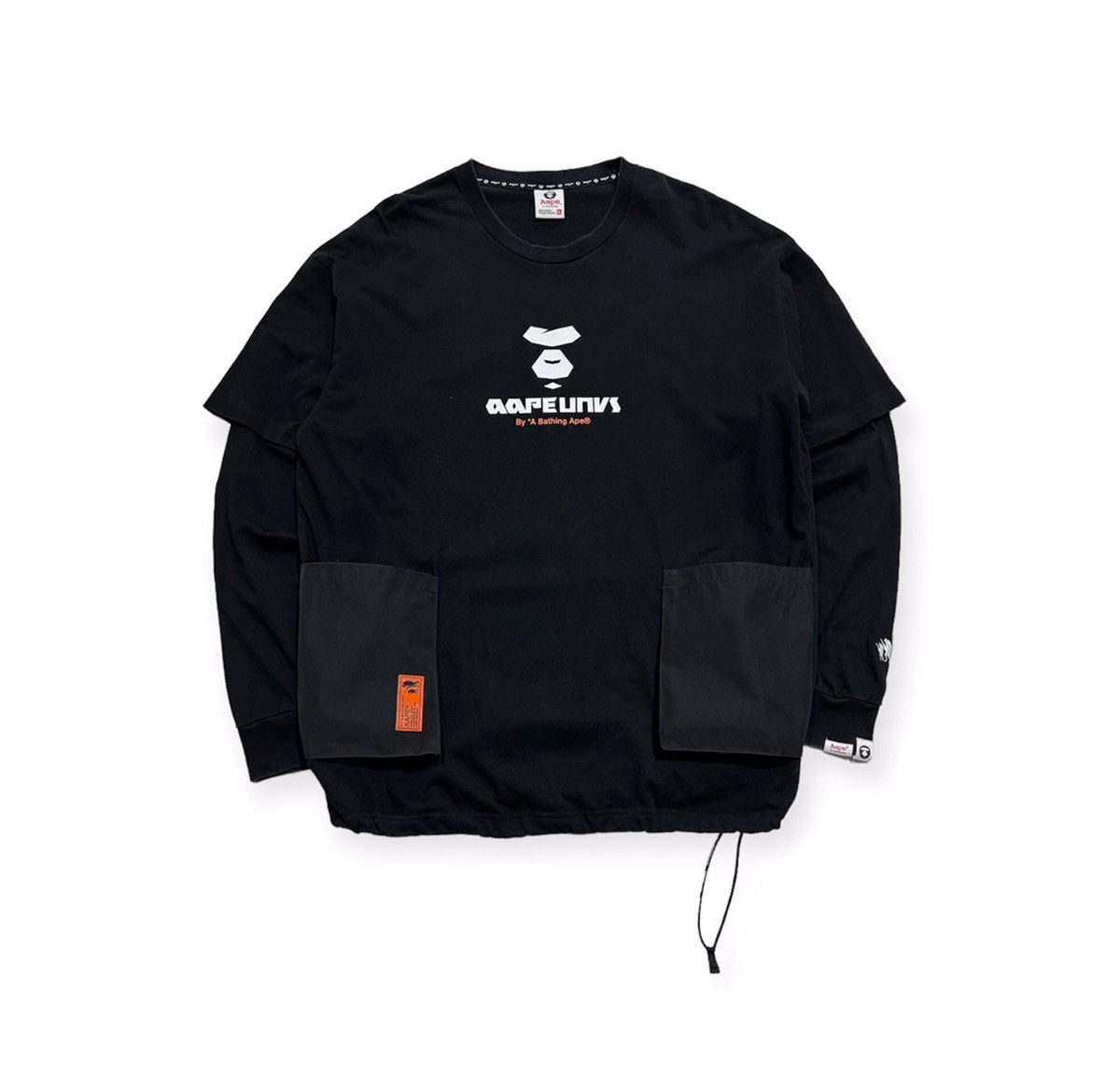 Aape Crewneck Cargo LS T-Shirt Size US XL / EU 56 / 4 - 1 Thumbnail