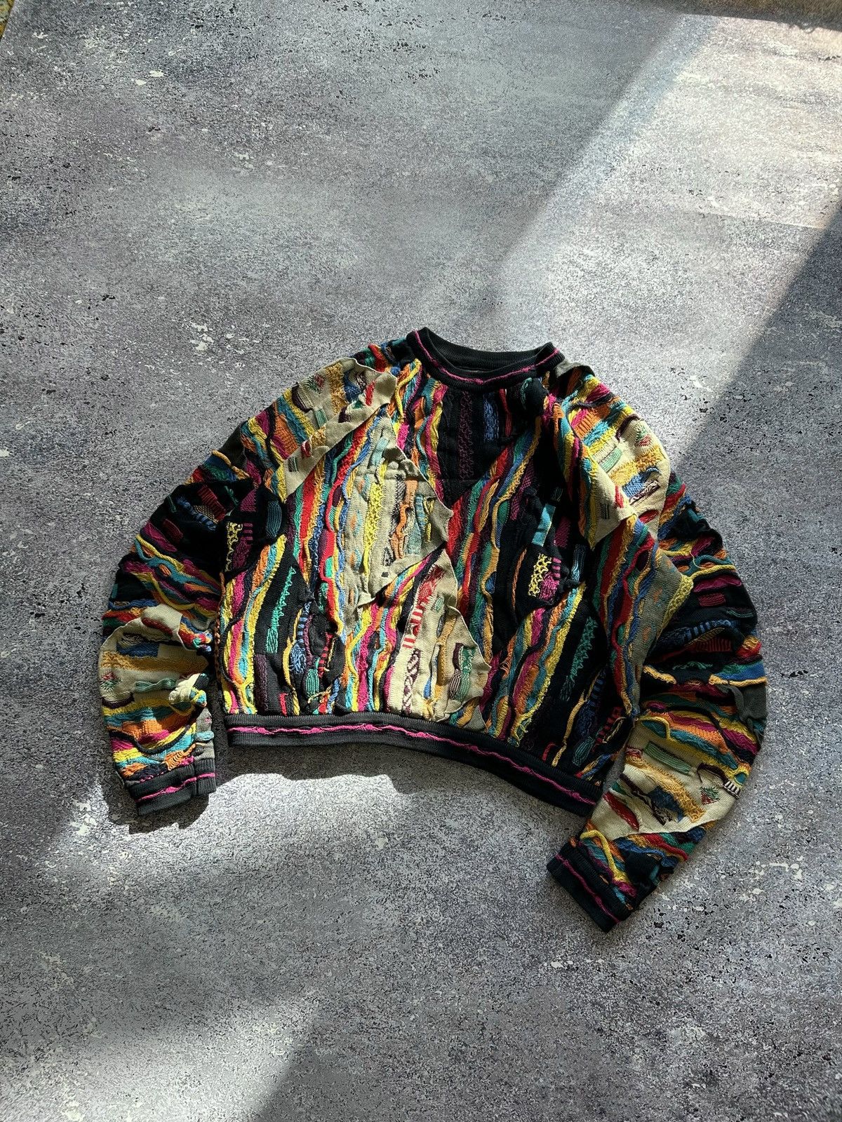 image of Coloured Cable Knit Sweater x Coogi Vintage Coogi Australia Sweater B.i.g Style Retro Crewneck (Siz