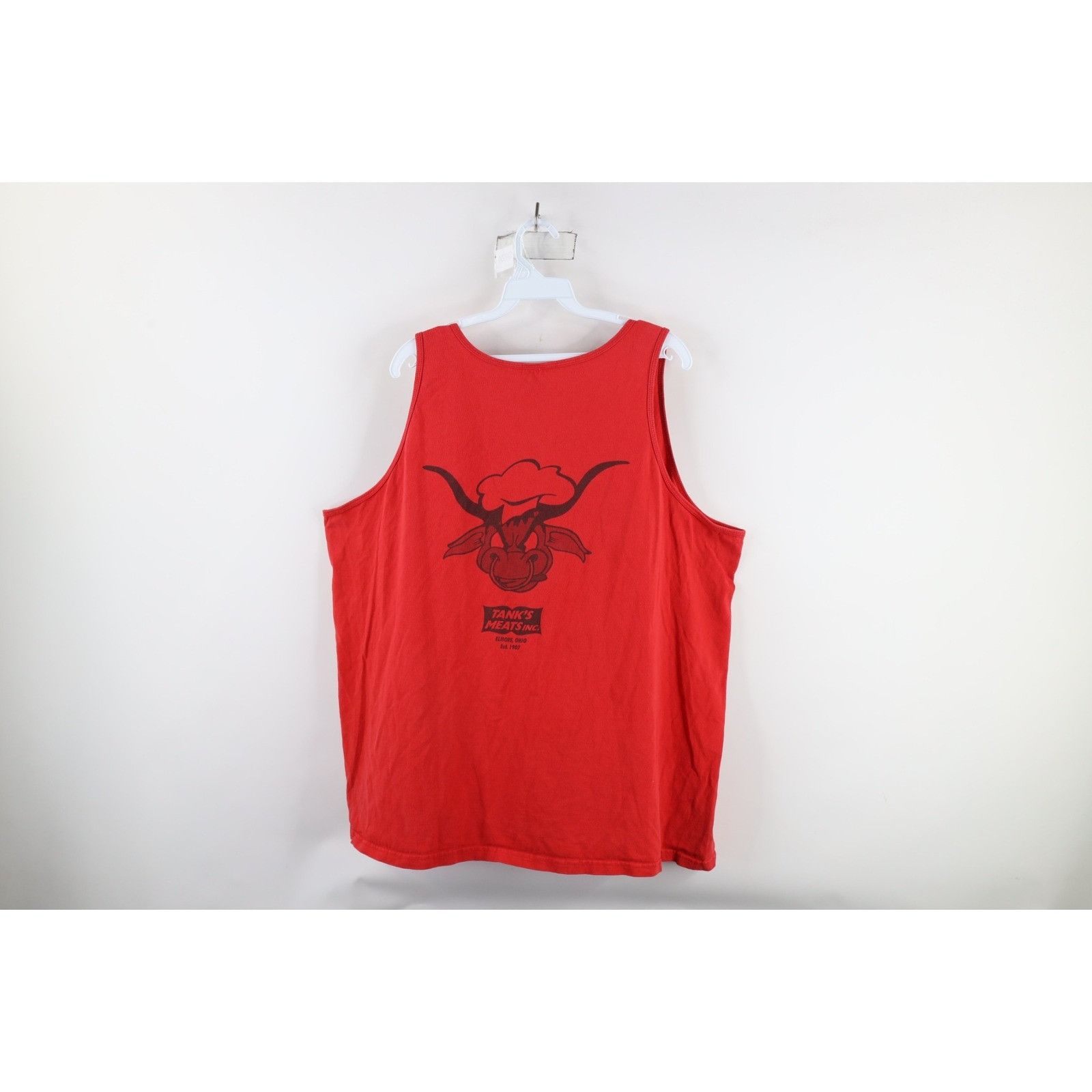 Vintage Vintage 90s Faded Spell Out Got Meat Beef Tank Top T-Shirt Size US XXL / EU 58 / 5 - 8 Thumbnail