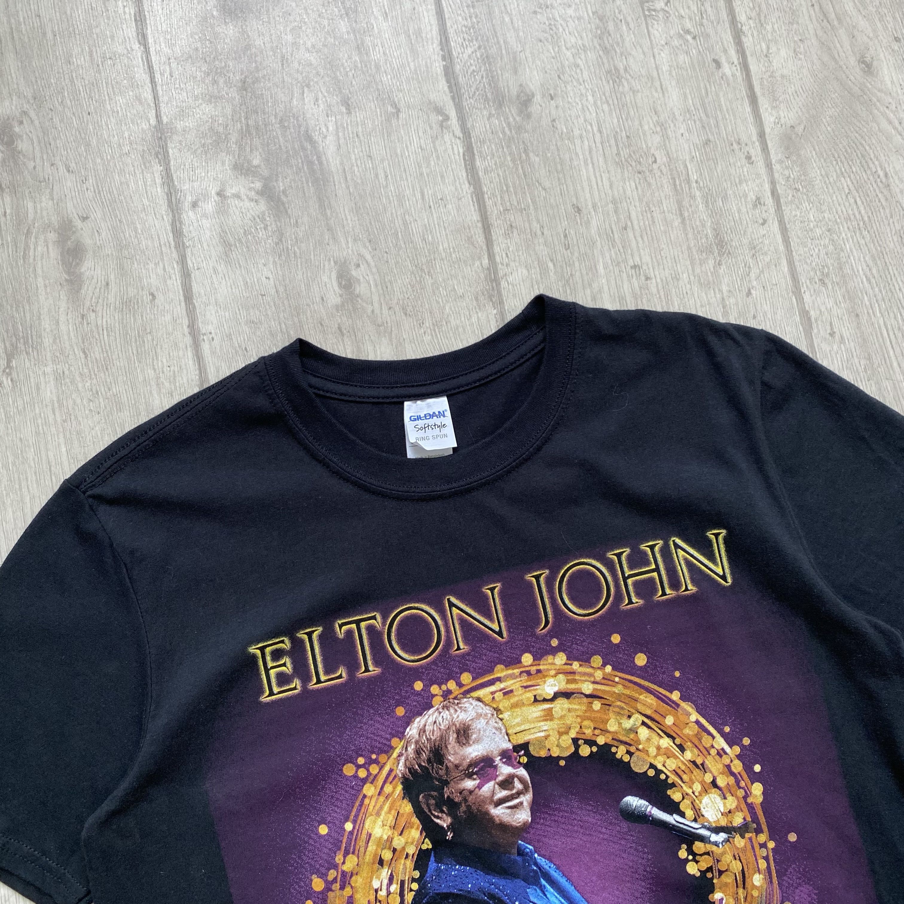 Band Tees 💎 Elton John World Tour tee streetwear Y2K T-Shirt Size US M / EU 48-50 / 2 - 3 Thumbnail