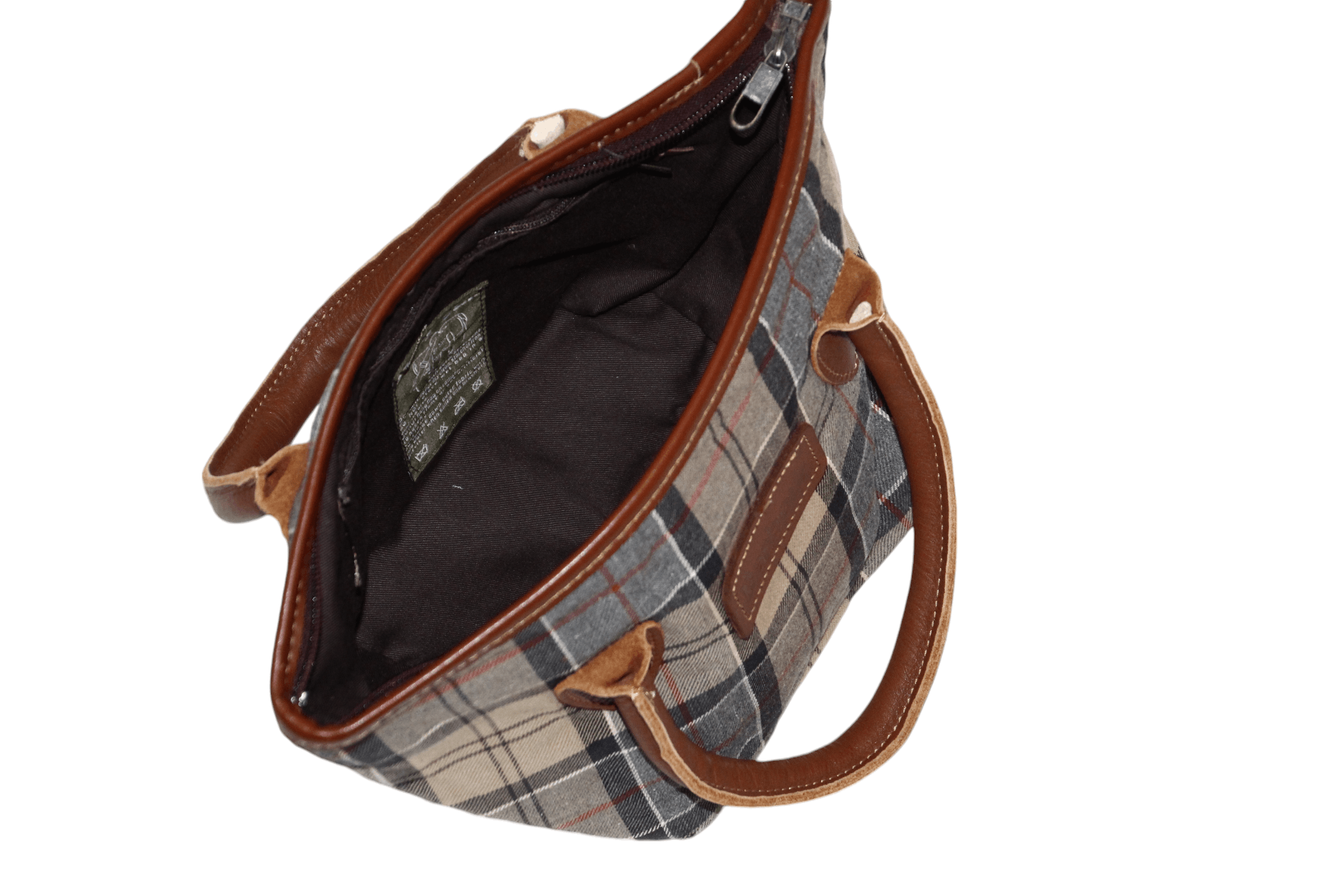 Barbour VTG Barbour Tartan Cartridge Tote Canvas Mini Handbag Size ONE SIZE - 8 Thumbnail