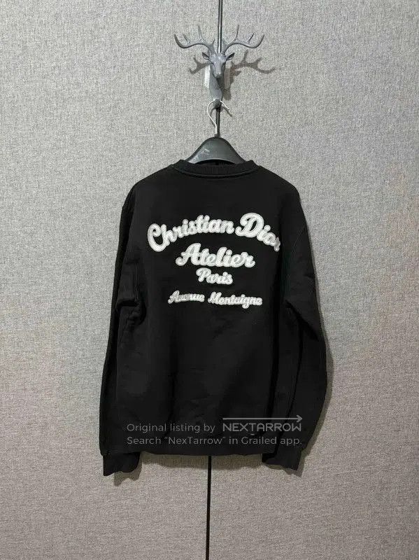 Dior Dior Men's Black Wool Embroidered Sweatshirt . Size US S / EU 44-46 / 1 - 2 Thumbnail