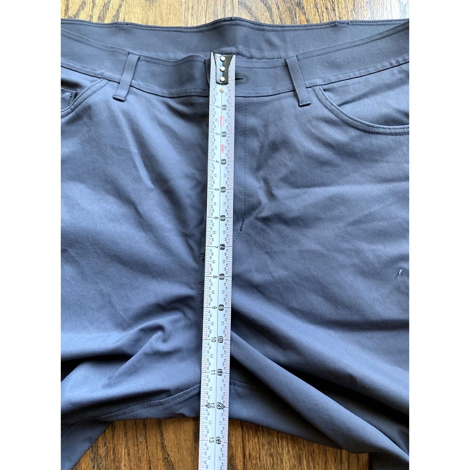 Vintage Public Rec Pants 34x32 Navy Blue 5-Pocket Chino Flat Front Regular Straight Inseam 30 Mens Size US 34 / EU 50 - 5 Thumbnail