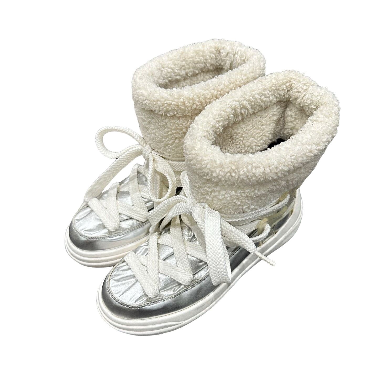 Moncler Moncler Metallic Shearling Snow Boots 36 Size US 6 / IT 36 - 1 Thumbnail