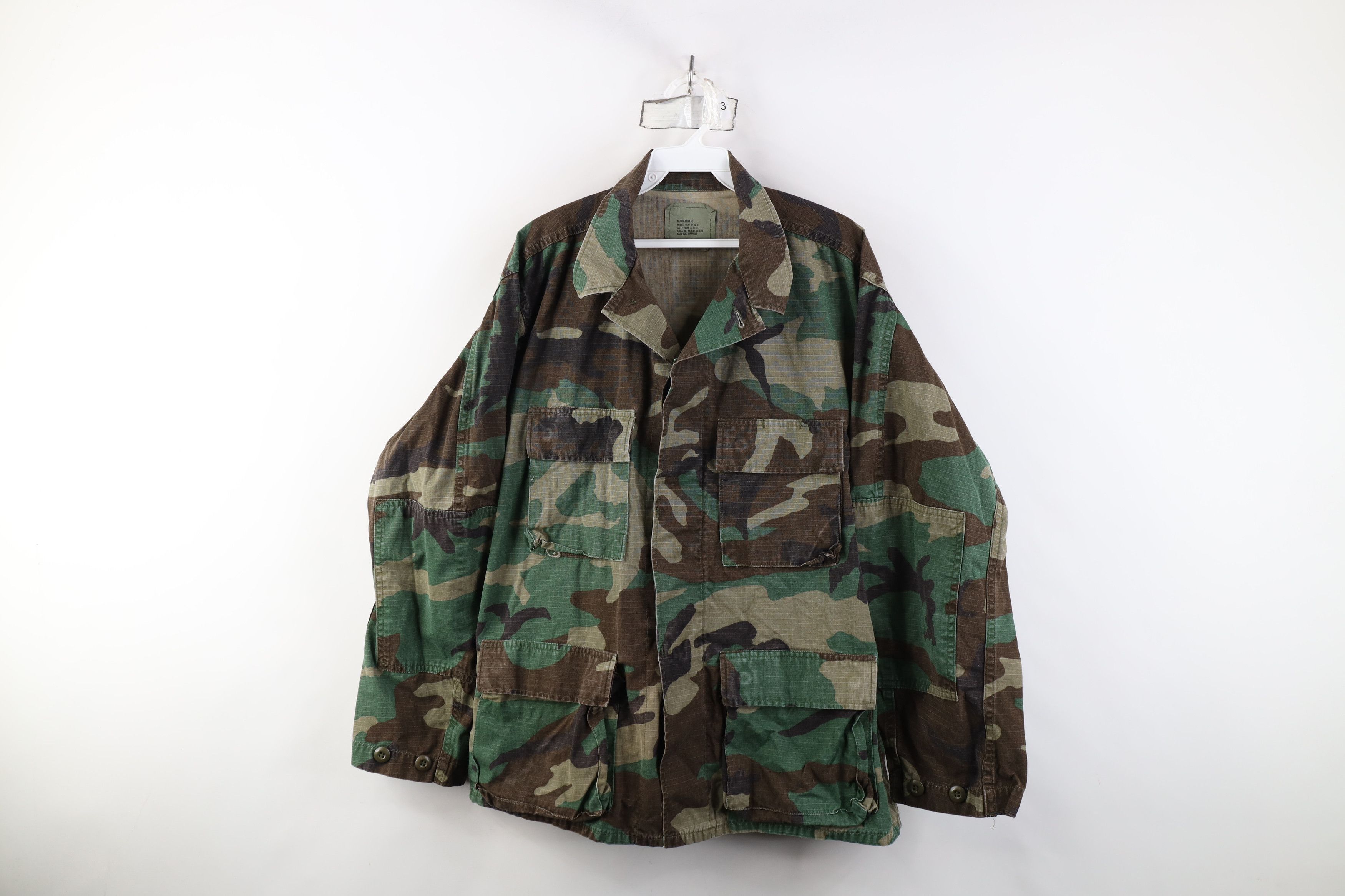 Vintage 80s USGI Camouflage Hot Weather Combat Jacket USA