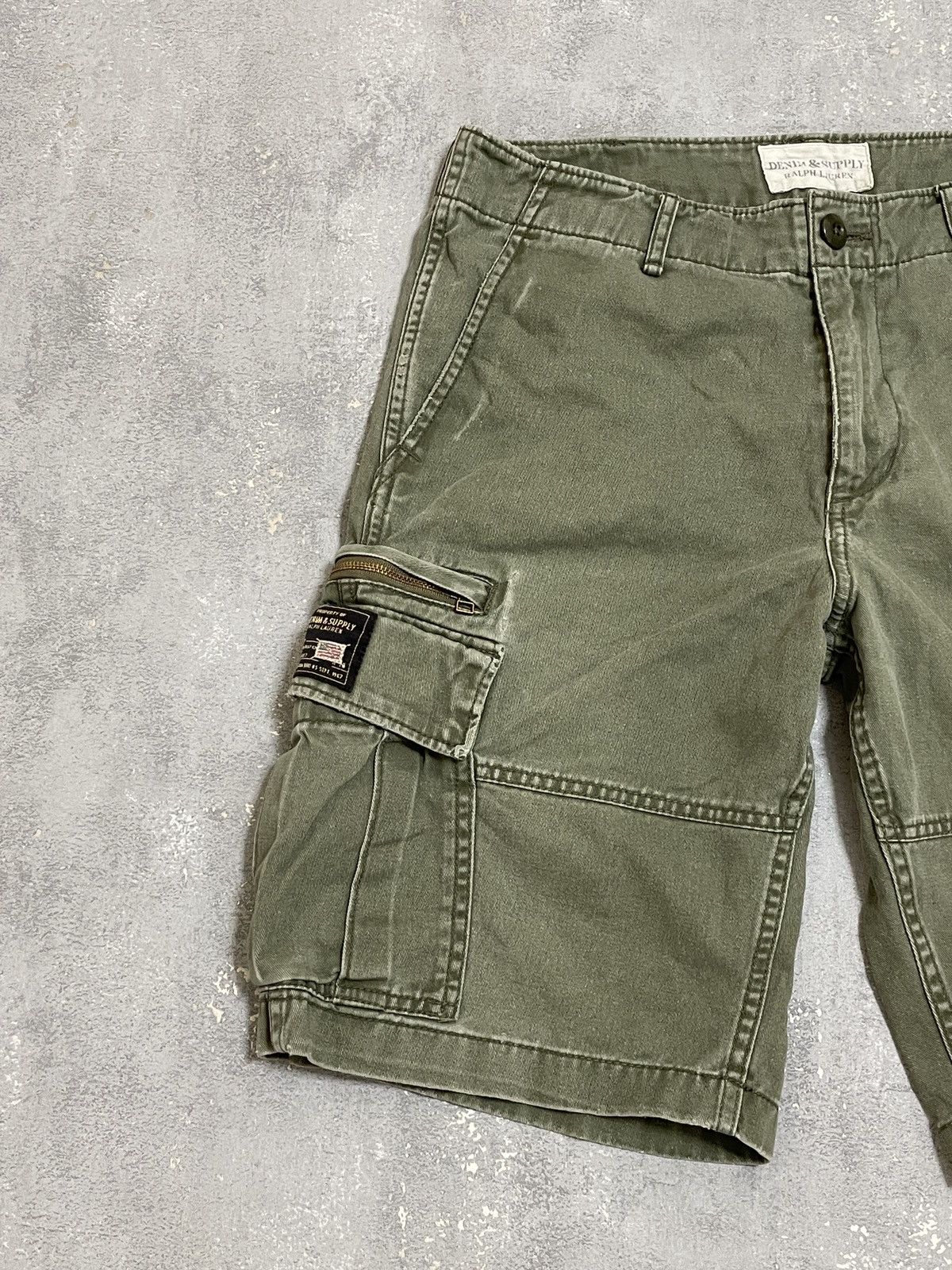Denim & Supply Ralph Lauren Denim & Supply Ralph Lauren Green Washed Distressed Shorts Size US 30 / EU 46 - 2 Thumbnail