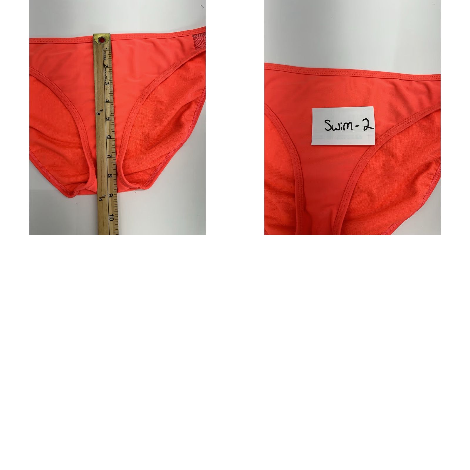 Vintage Xhilaration Womens Bikini Bottoms Size L Neon Orange Swimsuit Bottoms Solid Beach Neon 80s Size 36" / US 14 / IT 50 - 8 Thumbnail