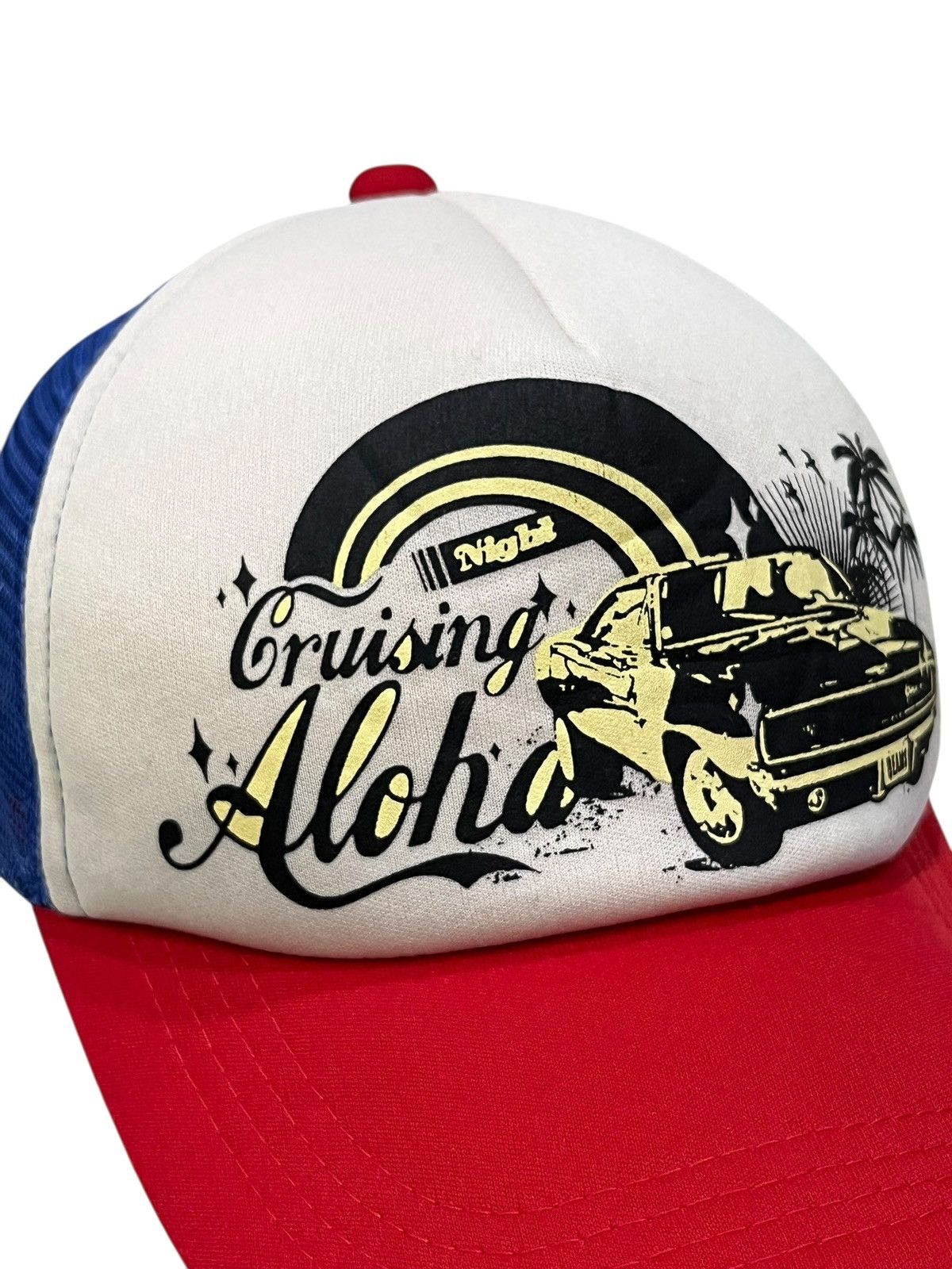 Beams Japan Vintage Y2K BEAMS Trucker Hat Aloha Car Print Pepsi Vibes Size ONE SIZE - 6 Thumbnail
