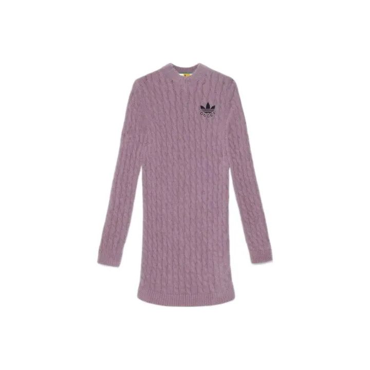 GUCCI x adidas Purple Long Sleeve Dress