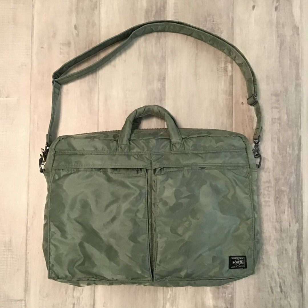 Porter × BAPE CAMO Tanker Shoulder Bag Olive a bathing ape