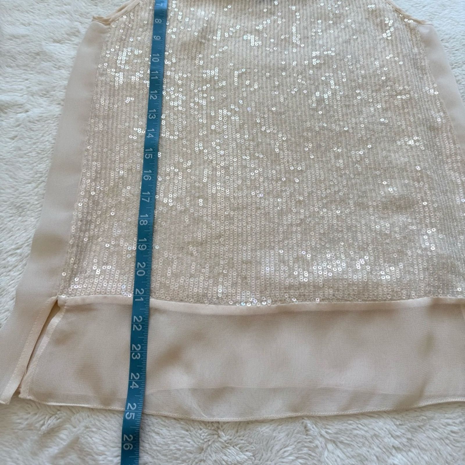 French Connection French Connection women beige top with sequins size 4 US Size S / US 4 / IT 40 - 7 Thumbnail