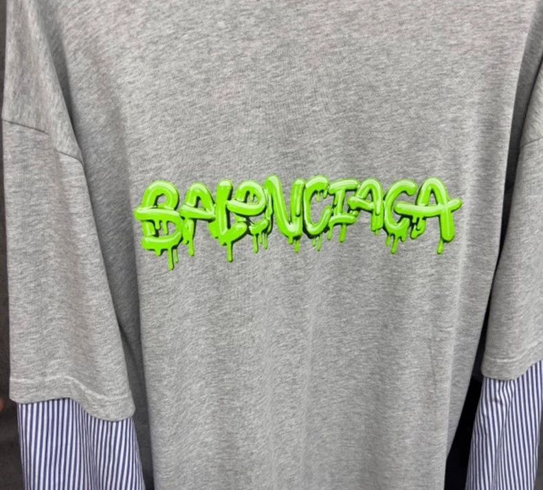 Balenciaga Balenciaga Doodle Jelly Logo Fake Two-Piece Long Sleeve Size US XS / EU 42 / 0 - 2 Thumbnail