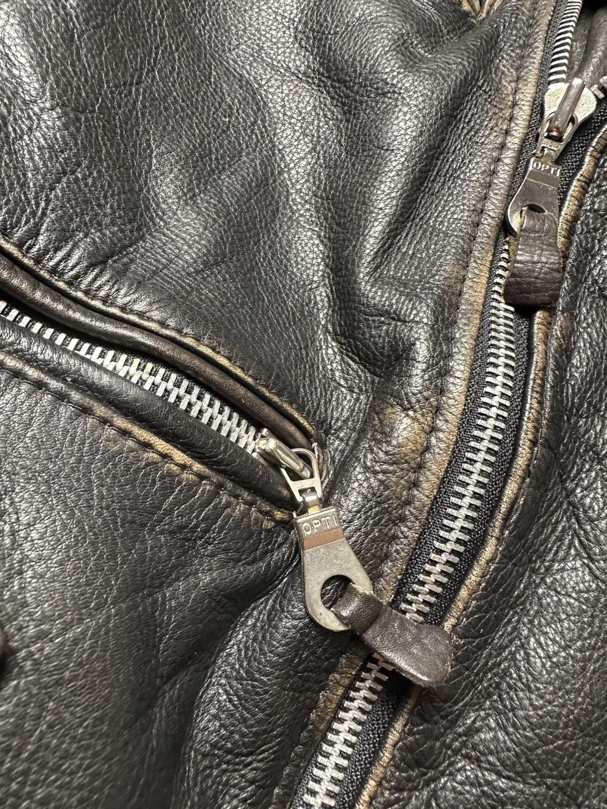 greco Giovanni by H. Greco Leather Jacket vintage brown fade Size M / US 6-8 / IT 42-44 - 4 Thumbnail