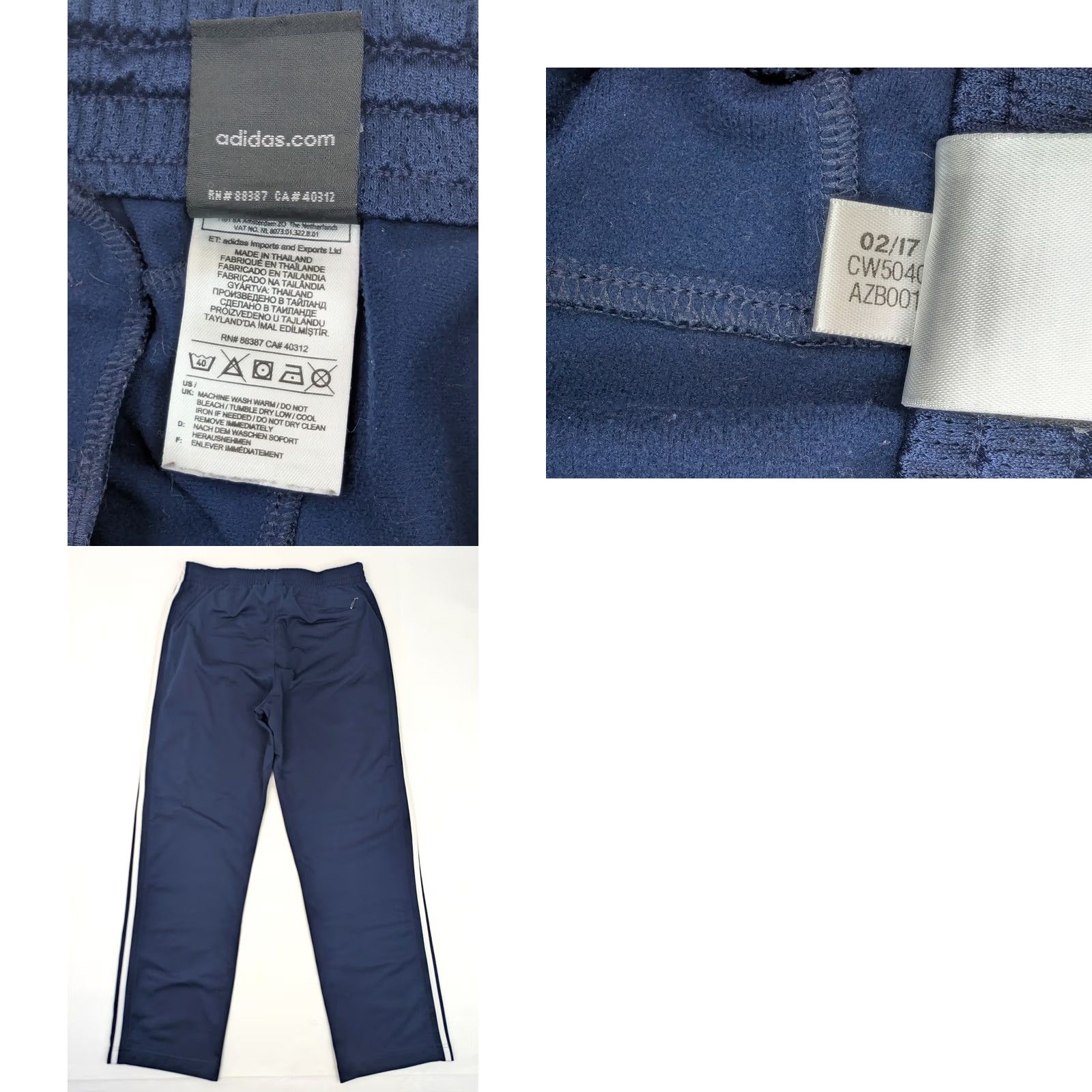 Adidas Adidas Weekender Sweatpants Men L Navy Blue 3-Stripe on Legs Pockets Elastic Waist Regular Size 30x31 Comfort Drape Casual Activewear Sweatpants Size US 33 - 8 Thumbnail