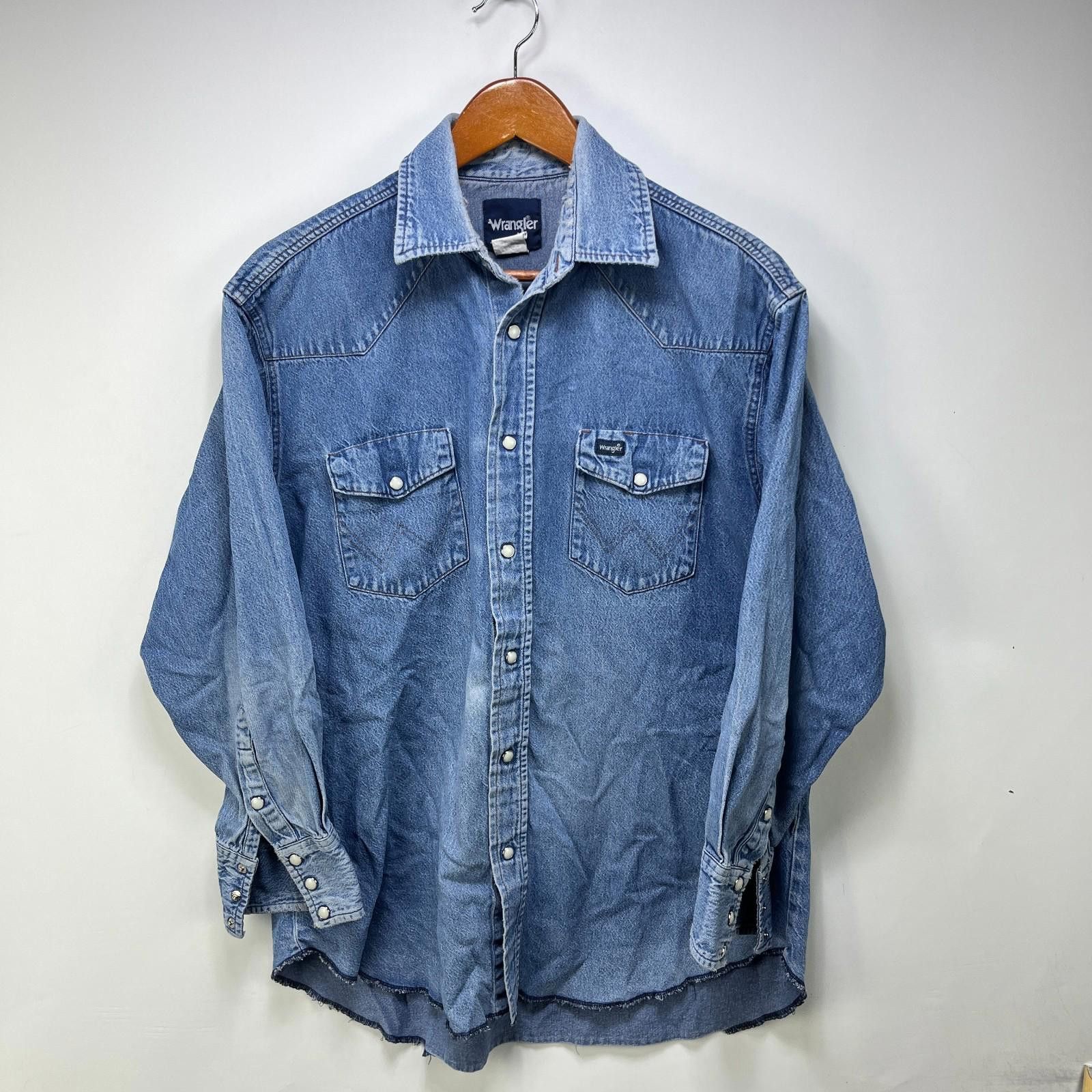 Wrangler Vintage 90s Wrangler Pearl Up Long Sleeve Shirt 17x33 XL Size US XL / EU 56 / 4 - 1 Thumbnail
