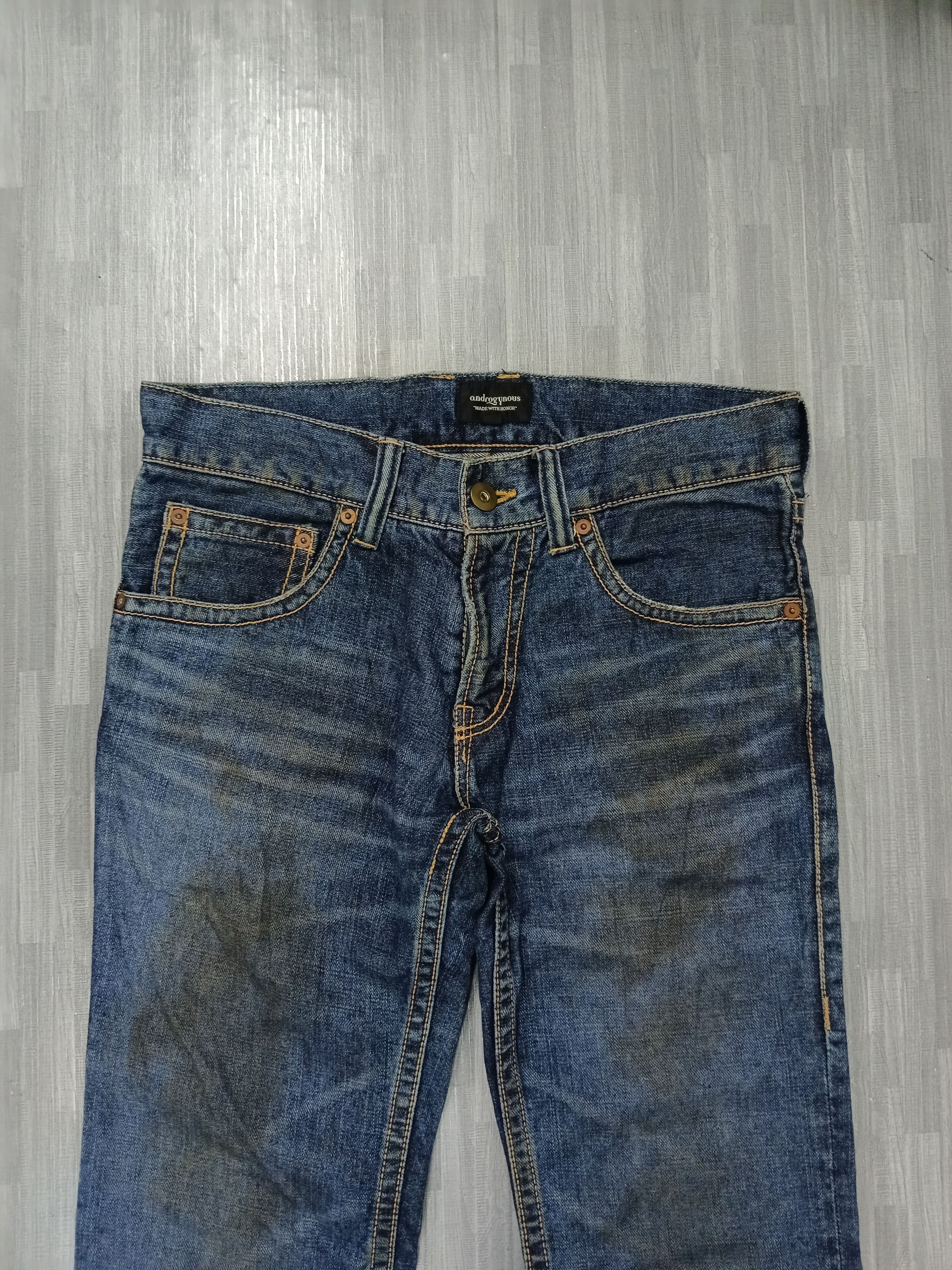 Japanese Brand FLARE SICK ANDROGYNOUS DENIM PANTS Size US 30 / EU 46 - 4 Thumbnail
