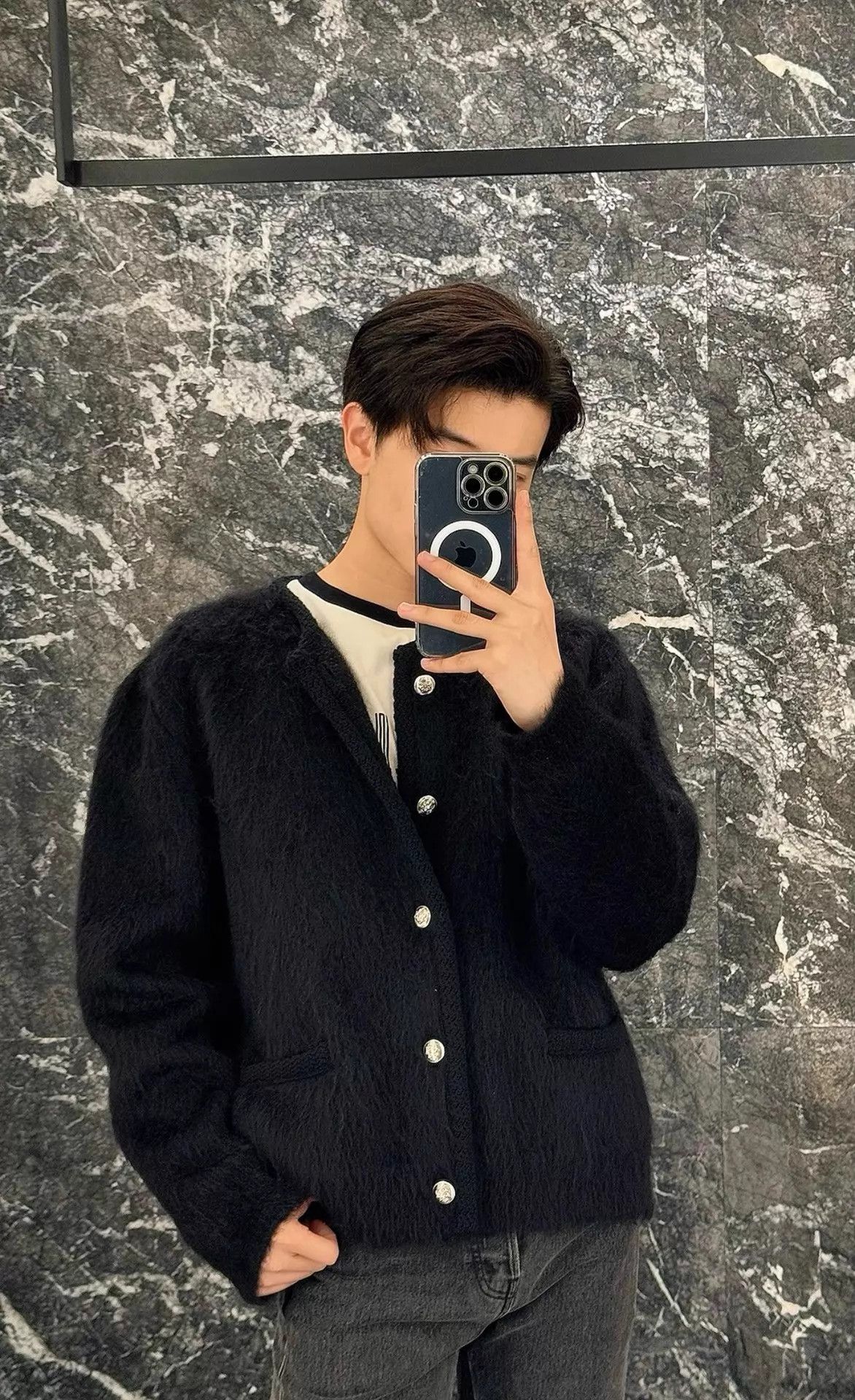 Celine Celine Men's Brushed Mohair Blend Cardigan S New With Tags Size US S / EU 44-46 / 1 - 2 Thumbnail