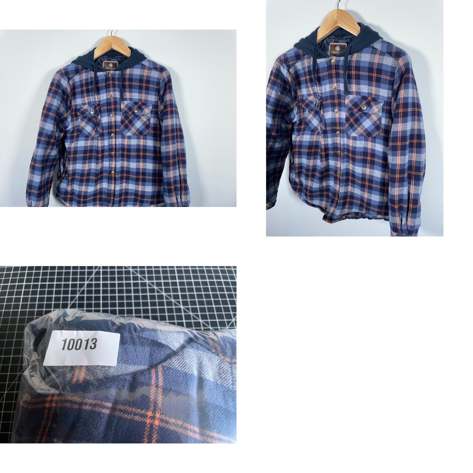 Vintage Legendary Whitetails Outfitters Flannel Shirt Jacket Hooded Men's Medium Blue Size US M / EU 48-50 / 2 - 9 Thumbnail