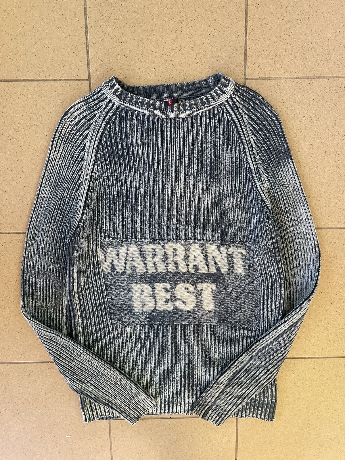 Japanese Brand Crazy Distressed Faded Effect Avant Garde Sweater Size US L / EU 52-54 / 3 - 7 Thumbnail