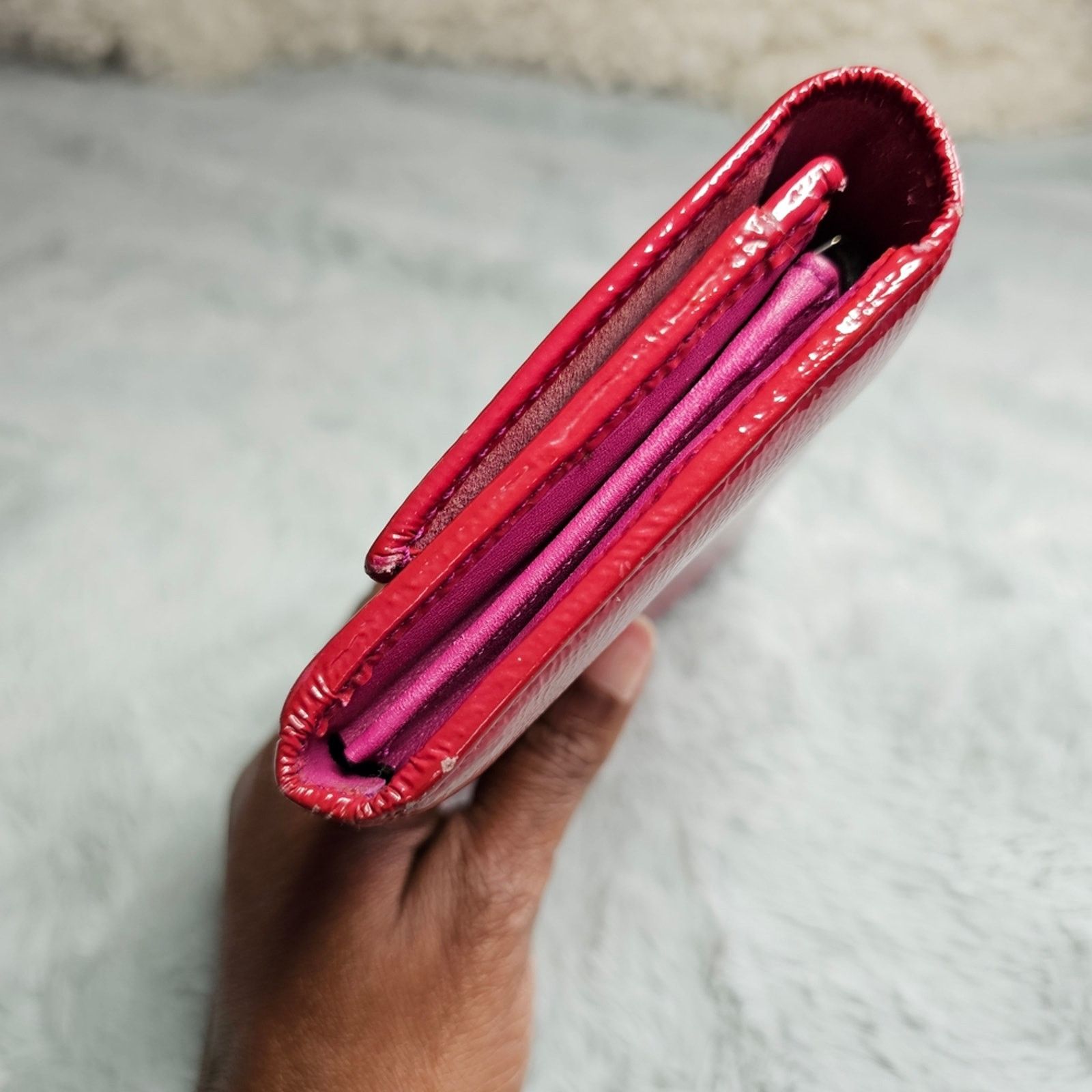 Gucci *Authentic**Gucci Soho GG Leather Continental Wallet - Red Size ONE SIZE - 7 Thumbnail